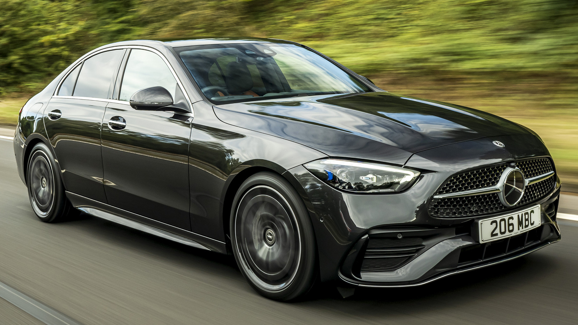 Mercedes-Benz C-Class, 2021 AMG Line, UK hintergrundbilder, Car Pixel, 1920x1080 Full HD Desktop