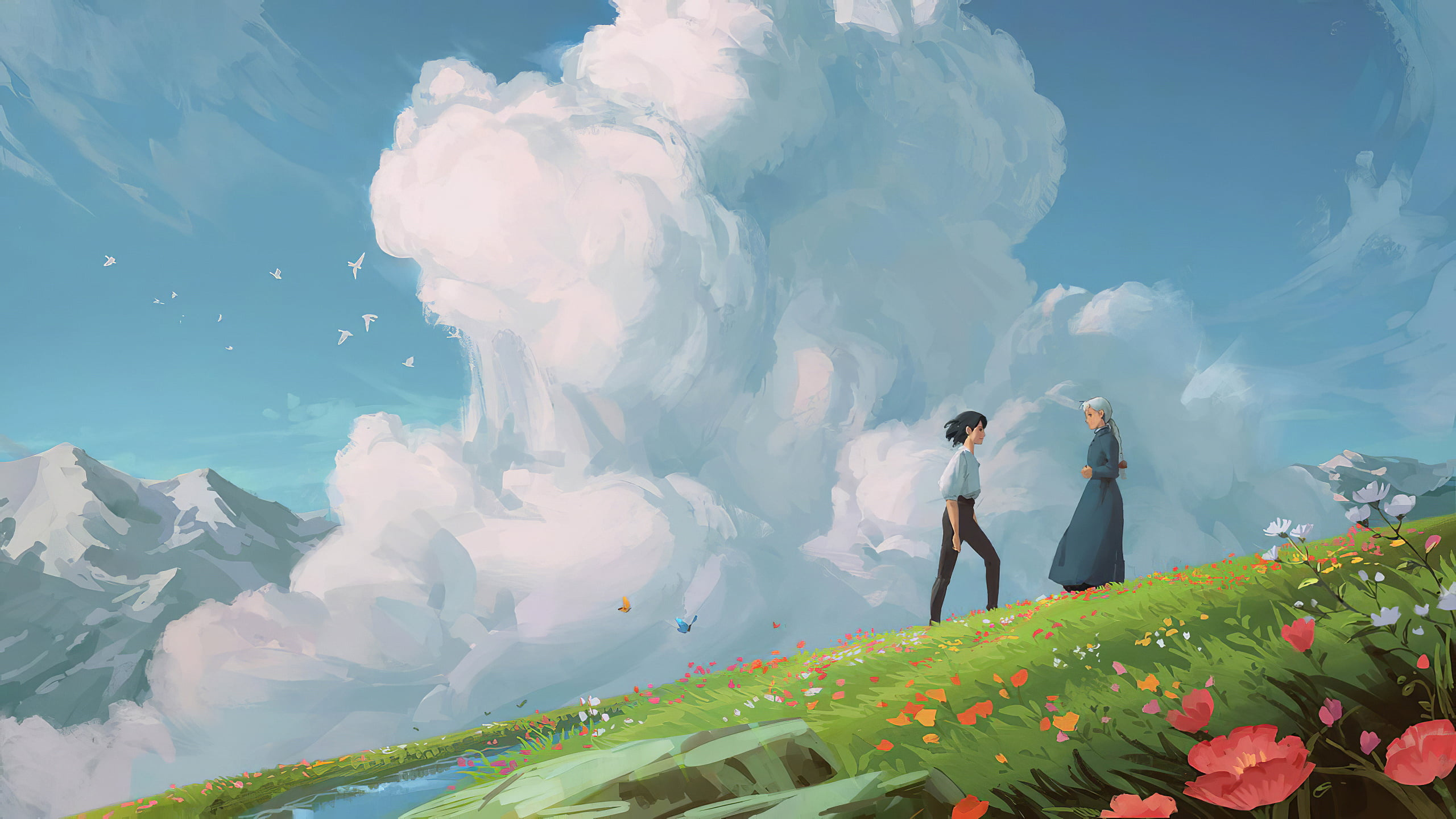 Howl's Moving Castle wallpaper, Hayao Miyazaki, Fanpop exclusive, Enchanting visuals, 2560x1440 HD Desktop