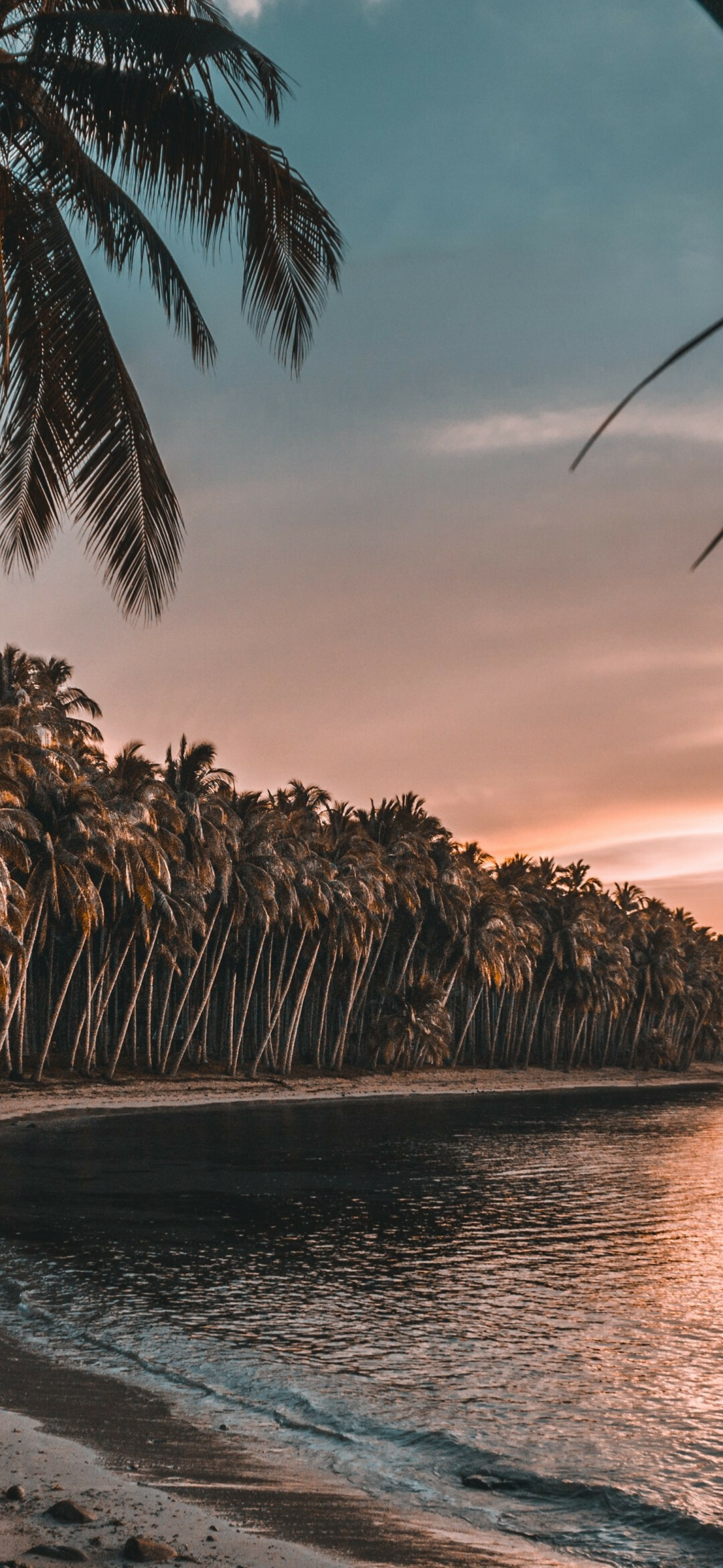 Holiday island, Sunset wallpapers, Xiaomi Mi 10, Hues of nature, 1080x2340 HD Phone