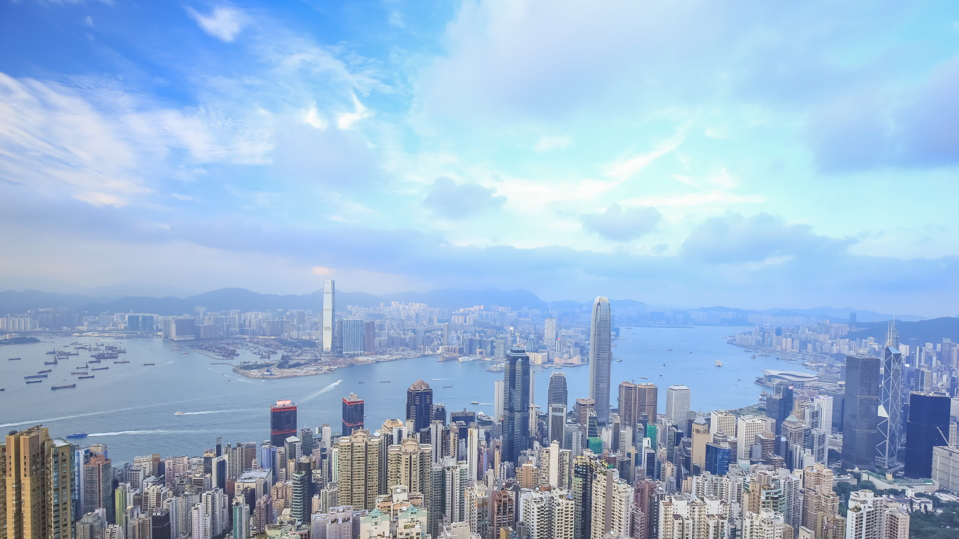 4K timelapse of Hong Kong, Stunning view from the peak, Timeless beauty, Dynamic cityscape, 3840x2160 4K Desktop