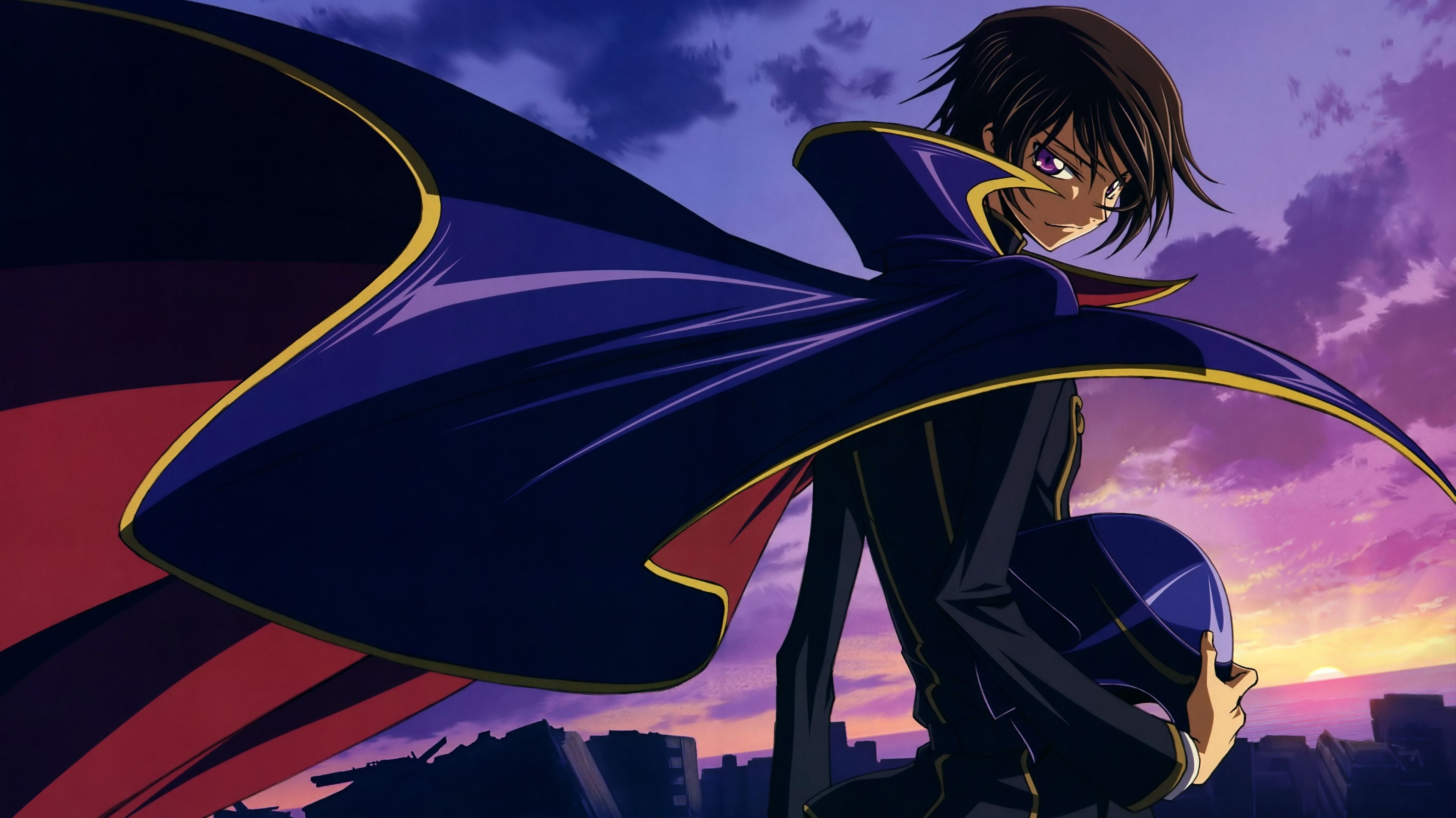 Lelouch Lamperouge, Anime protagonist, Geass power, Rebellion, 3840x2160 4K Desktop