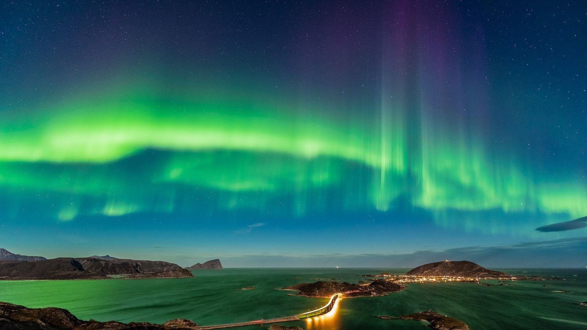 Sommaroy, Norway, Northern lights, Wallpapers, 1920x1080 Full HD Desktop