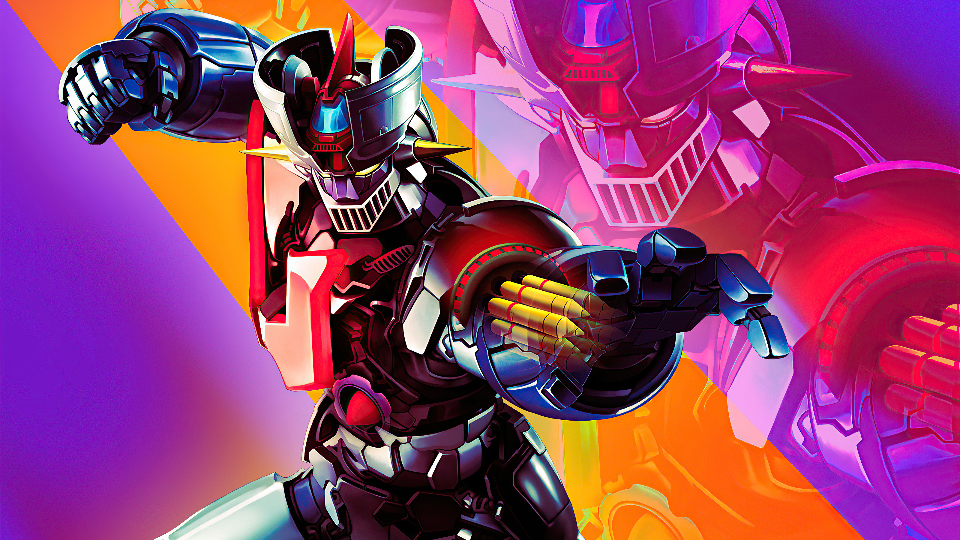 Mazinger Z fan art, Stunning wallpaper, Artistic expression, Devotion to the franchise, 3200x1800 HD Desktop