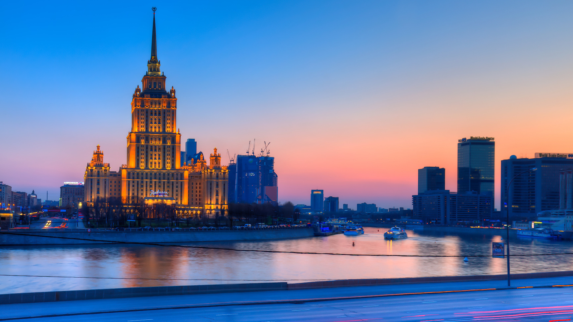 Moscow wallpaper, Stunning cityscape, Impressive visuals, Desktop enhancement, 1920x1080 Full HD Desktop