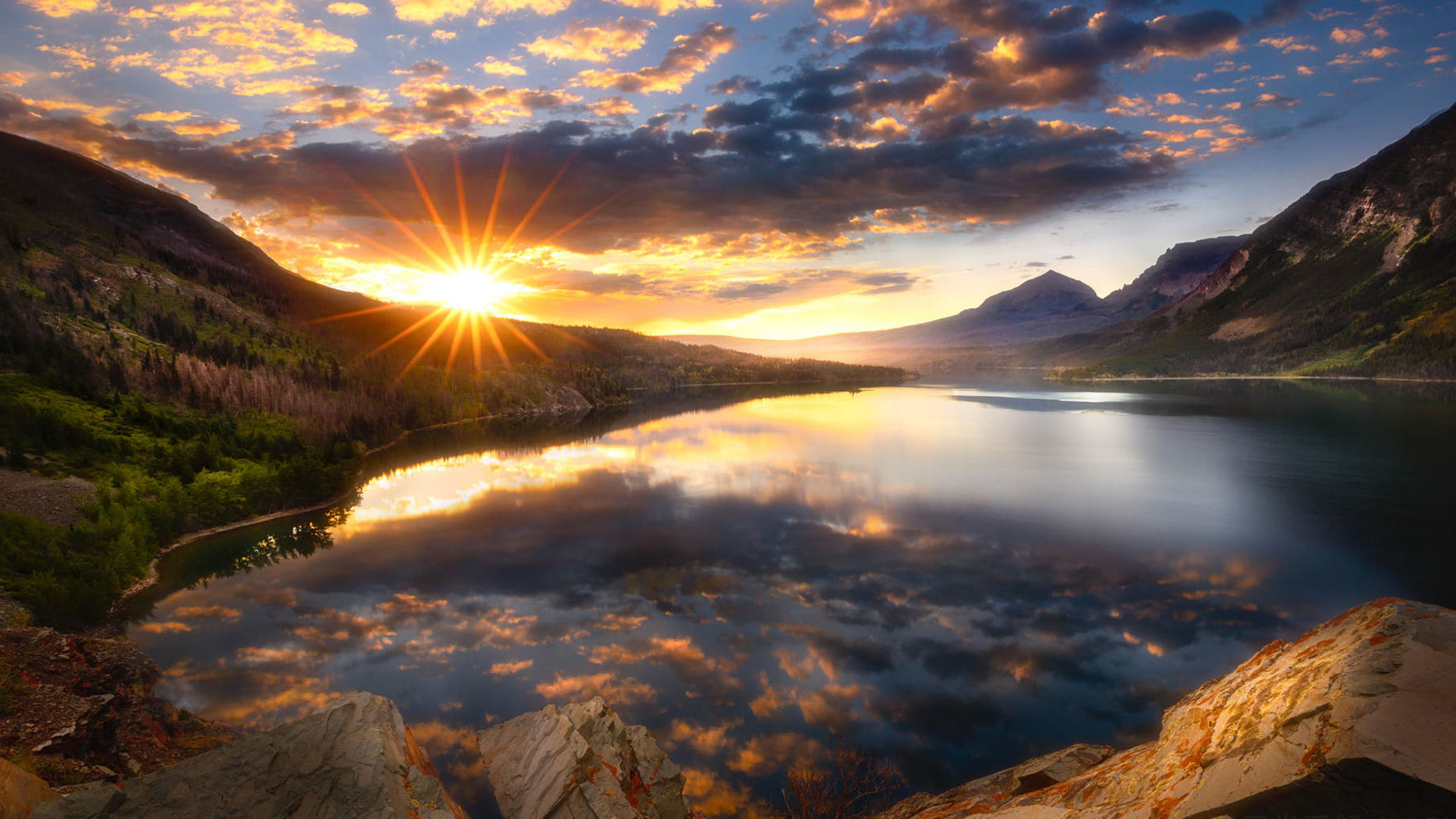 Saint Mary's Lake, Montana Wallpaper, 3840x2160 4K Desktop