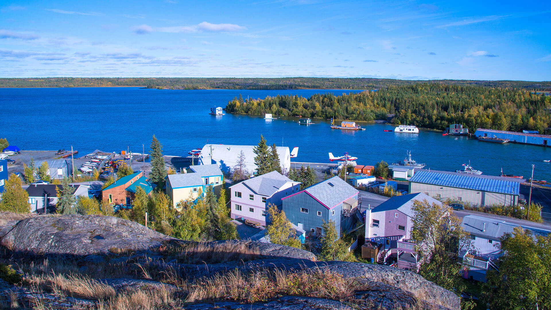 Great Slave Lake, Yellowknife, Swissgear life, Canada, 1920x1080 Full HD Desktop