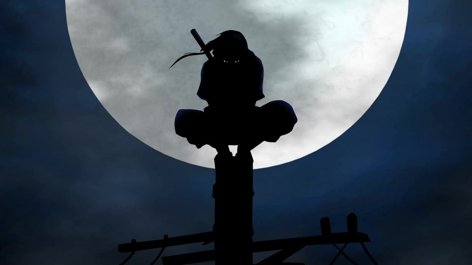 Itachi Uchiha moonlight, Anime-inspired enchantment, Mysterious lunar glow, Artistic perfection, 1920x1080 Full HD Desktop