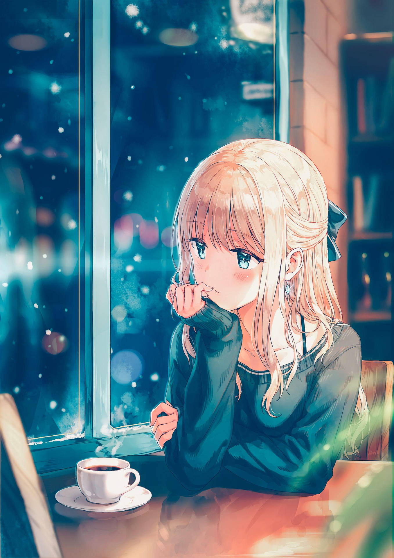 Sad Anime, Emotions, Deep, Melancholic, Expression, 1360x1920 HD Phone
