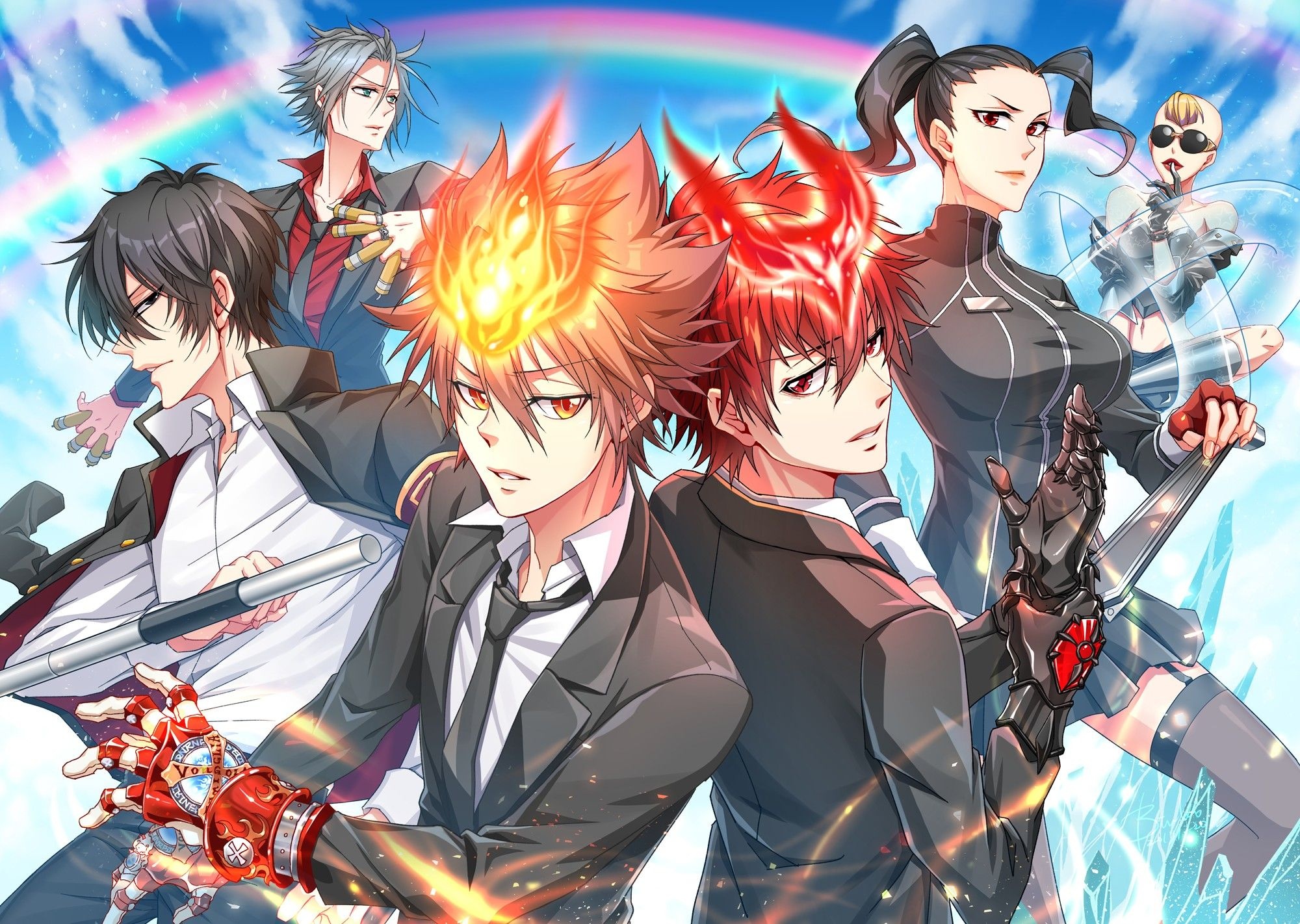 Katekyo Hitman Reborn!, Sicario renacido, Anime characters, Action-packed, 2000x1430 HD Desktop