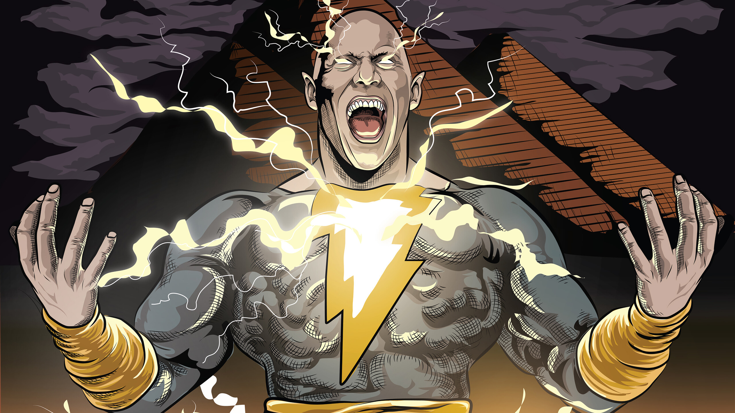 Black Adam movie, Phone wallpaper, Dwayne Johnson, 2560x1440 HD Desktop