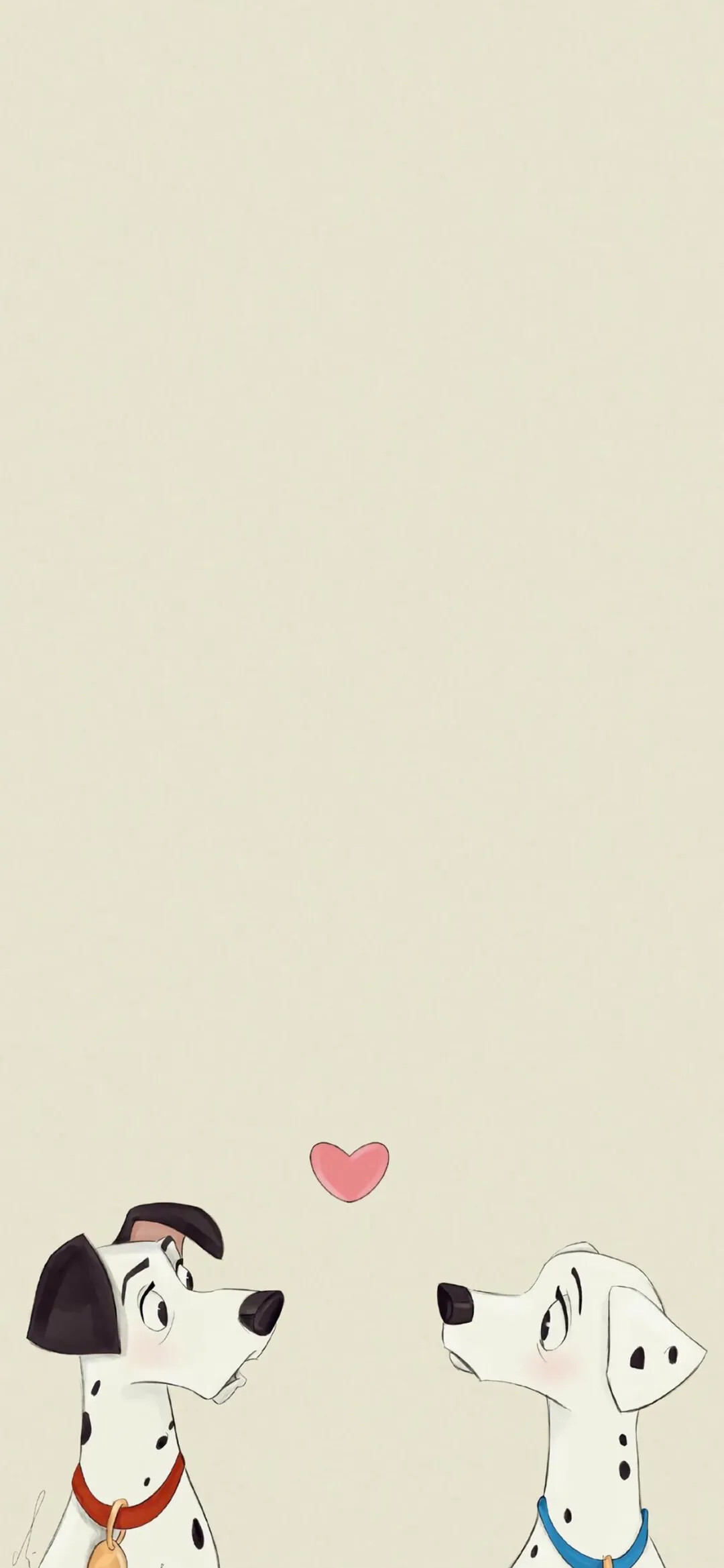 Pongo and Perdita, One Hundred and One Dalmatians Wallpaper, 1080x2340 HD Phone