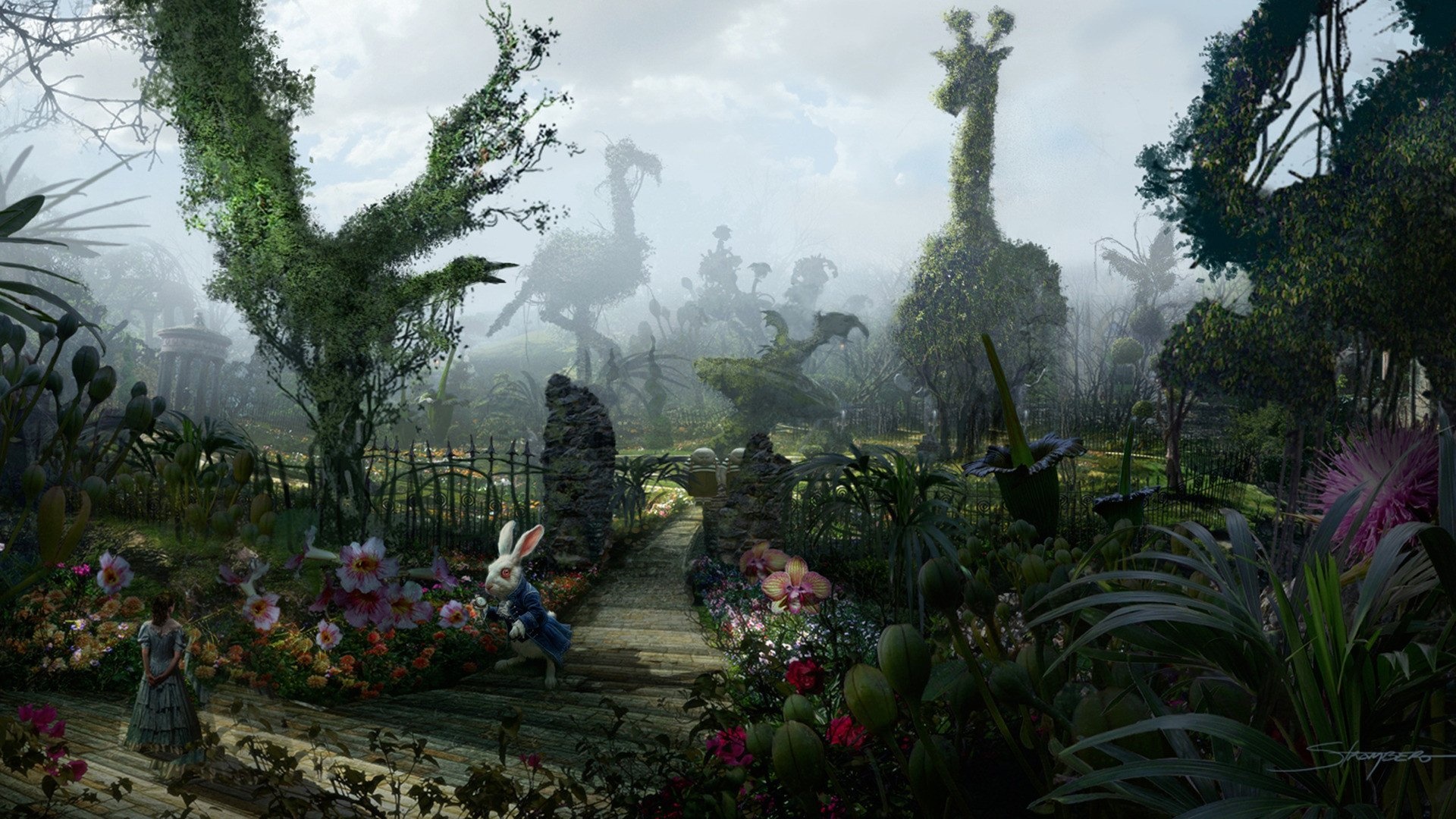 White Rabbit, Alice in Wonderland, HD wallpaper, Background, 1920x1080 Full HD Desktop