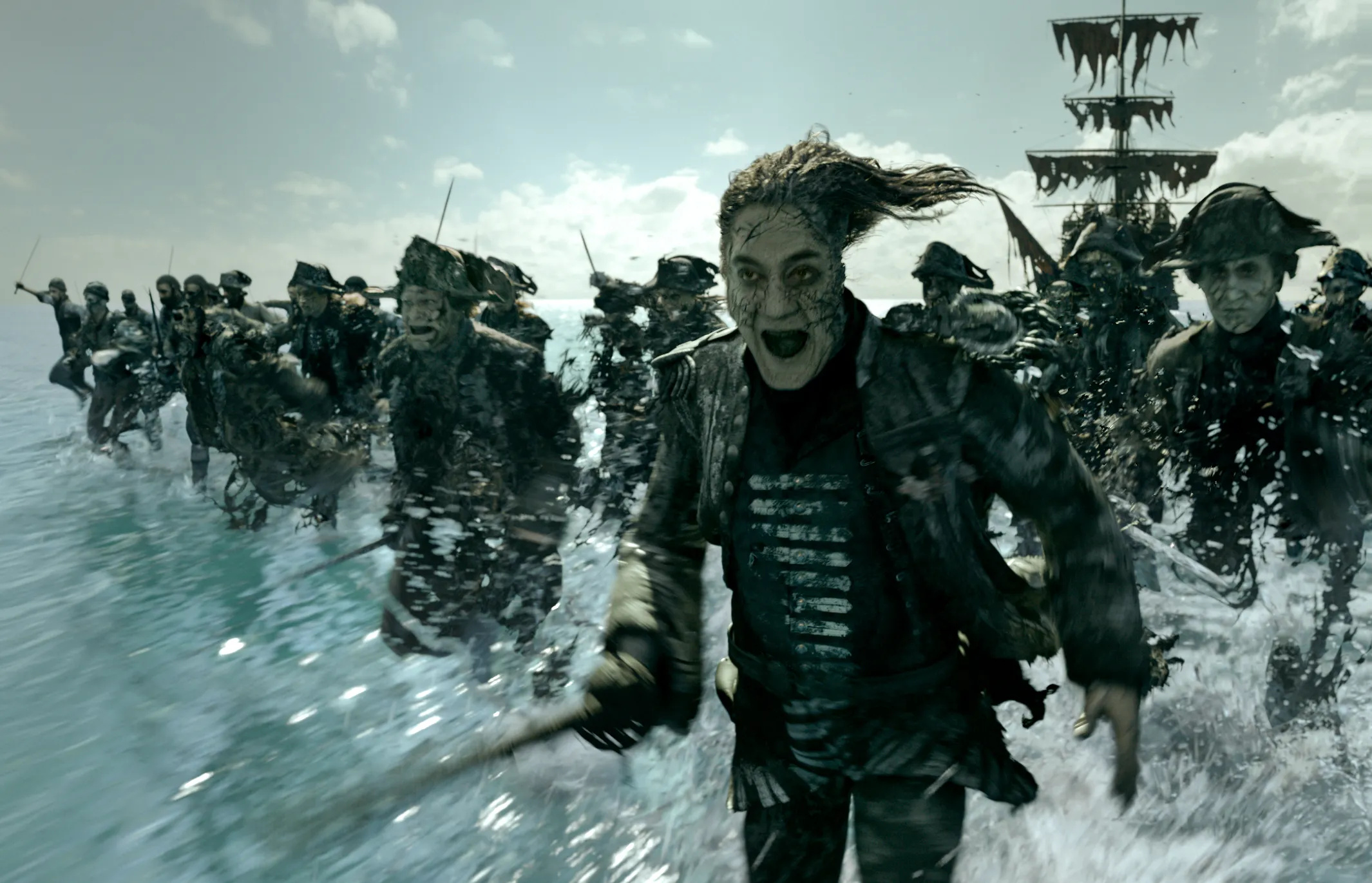Captain Salazar, Cursed captain, Revenge-seeking spirit, Treacherous waters, 2130x1380 HD Desktop