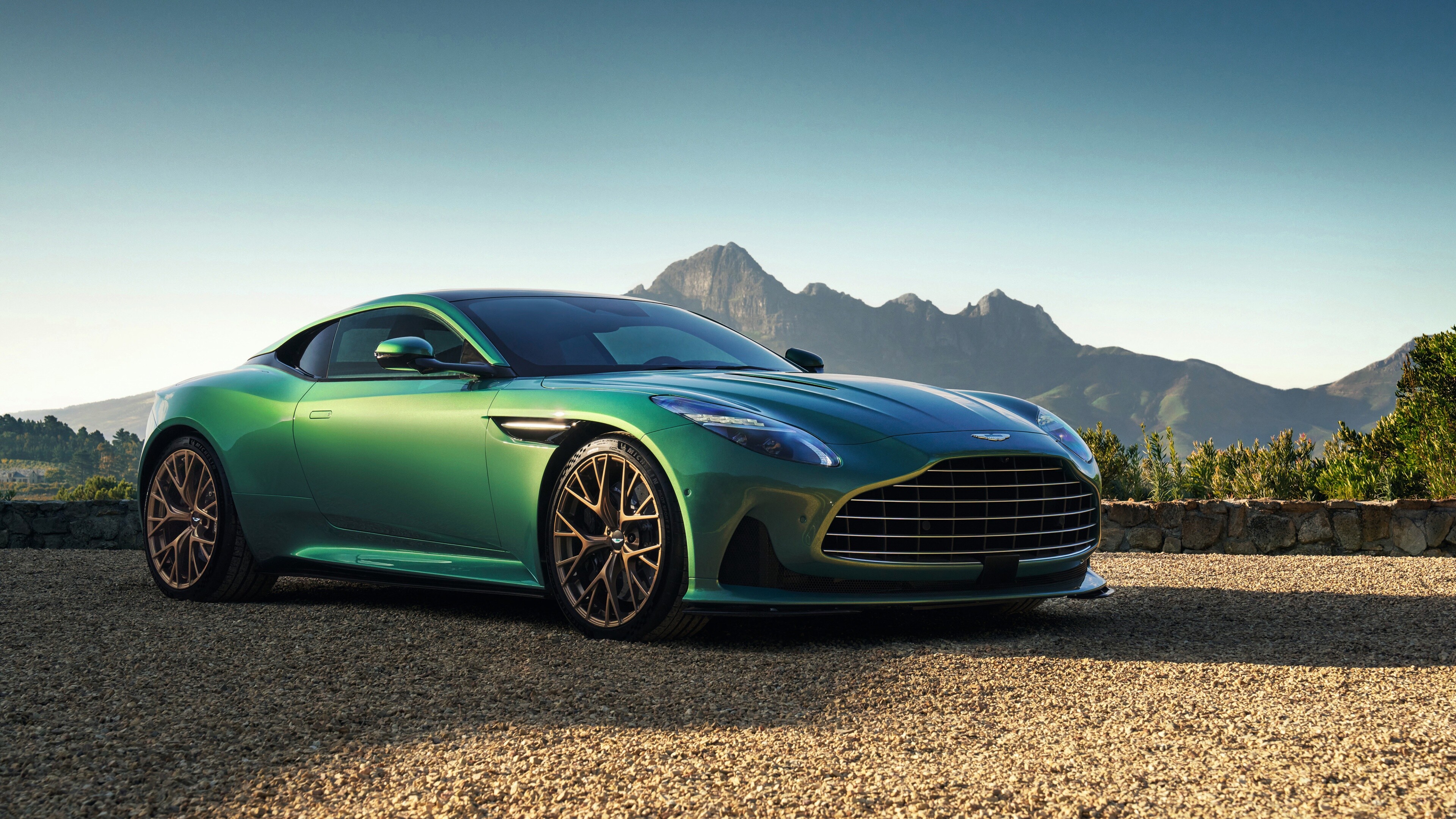 Green Aston Martin DB12, 4K Desktop Wallpaper picture