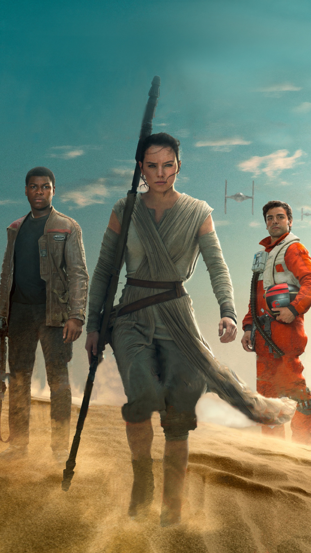 Poe Dameron, Star Wars Episode VII, The Force Awakens, Movie, 1080x1920 Full HD Phone