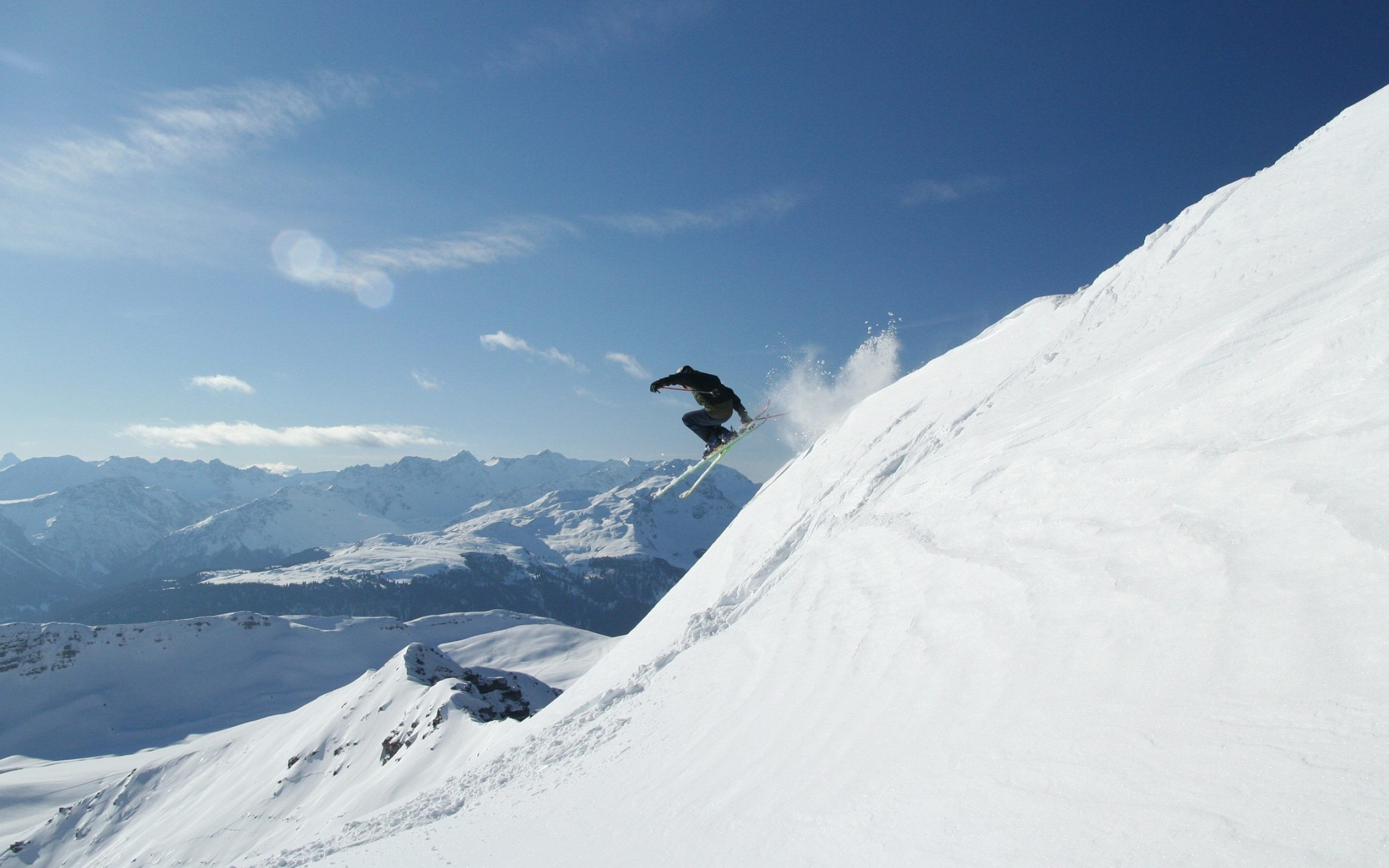 Beautiful day skiing, Nature's playground, Wallpapers 44443, Breathtaking scenery, 2560x1600 HD Desktop
