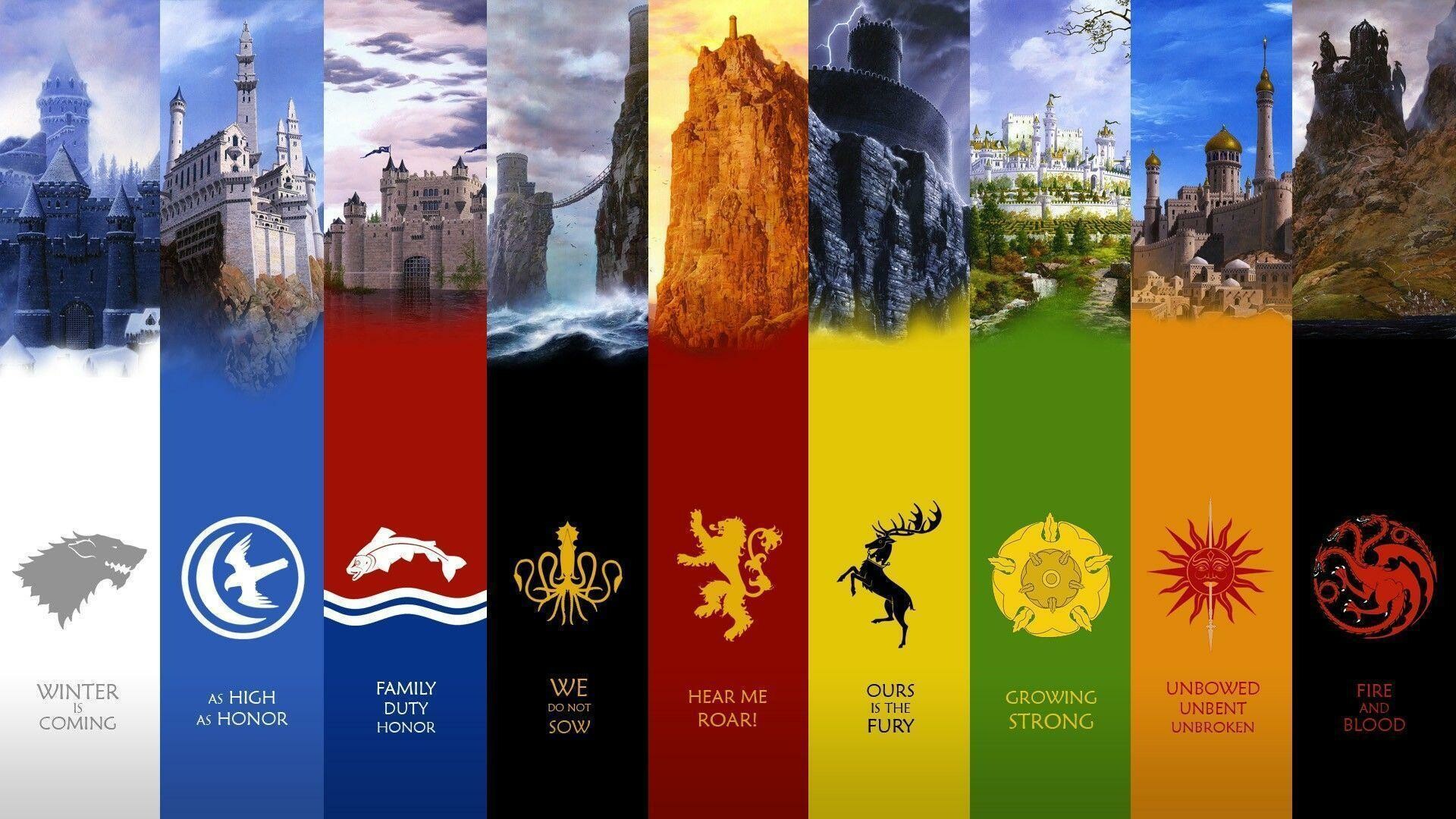 Game of Thrones, House wallpapers, Stark, Lannister, Targaryen, Baratheon, 1920x1080 Full HD Desktop