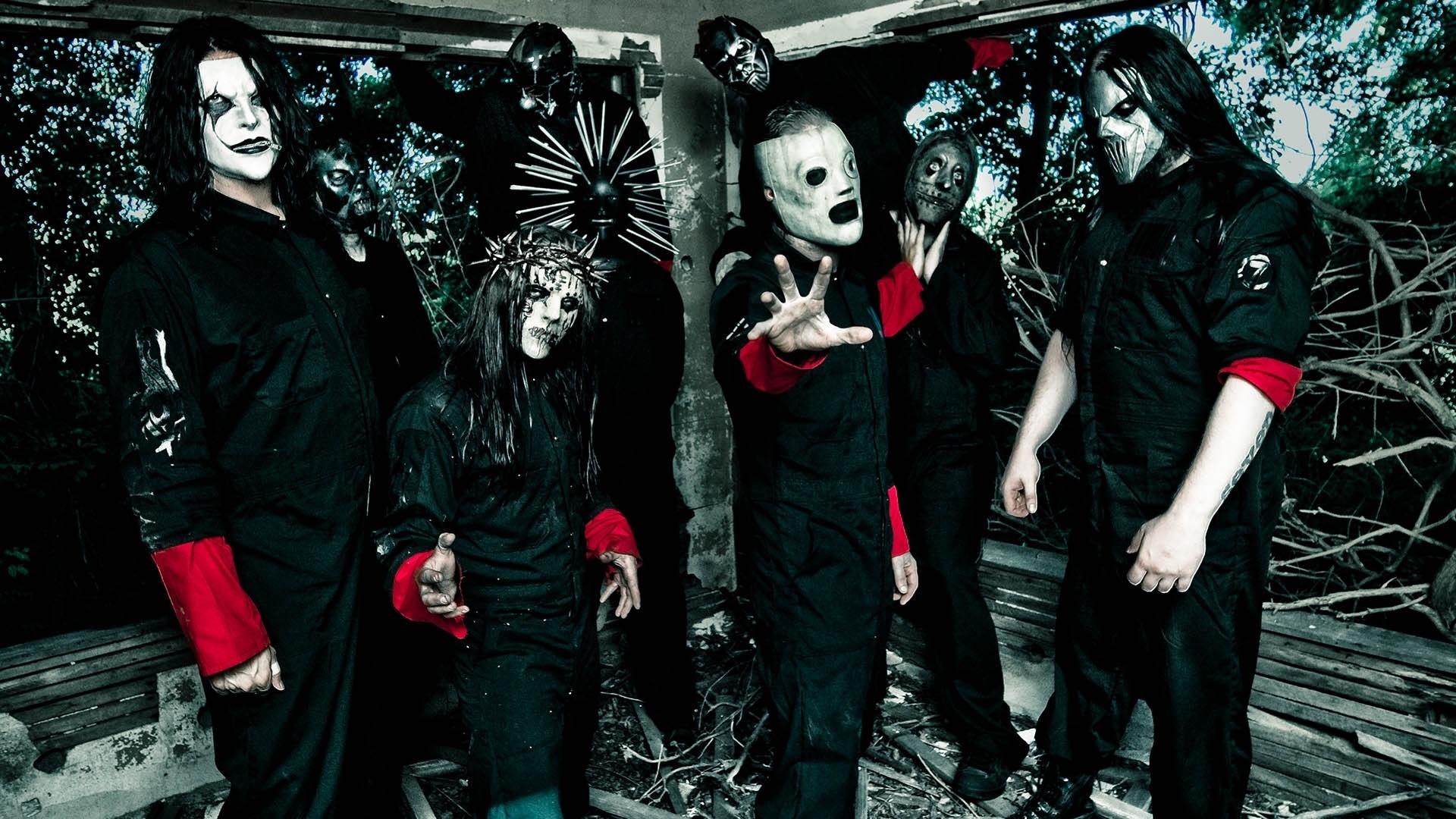 Slipknot, Corey Taylor, Joey Jordison, Mick Thomson, Full HD Desktop wallpaper