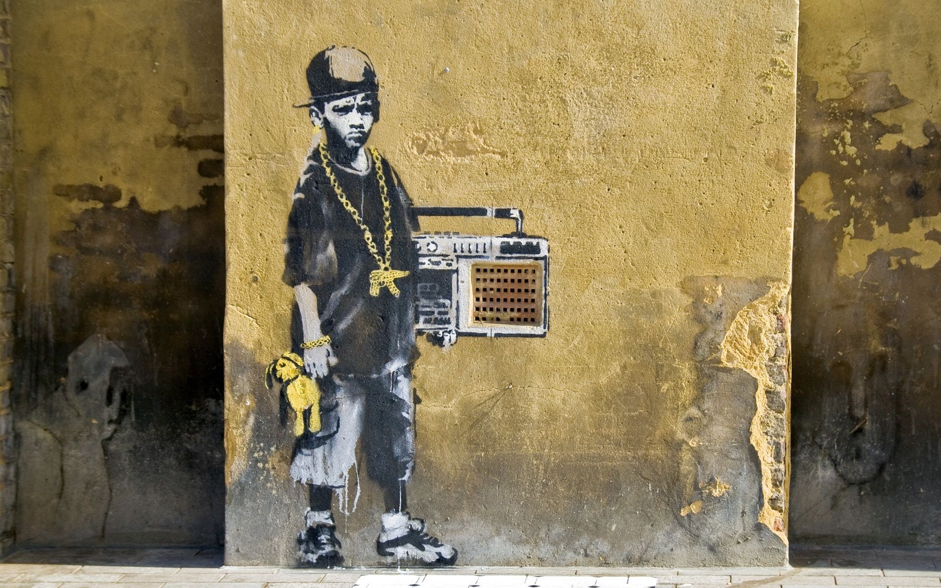 Hip Hop Boy, Banksy Wallpaper, 1920x1200 HD Desktop