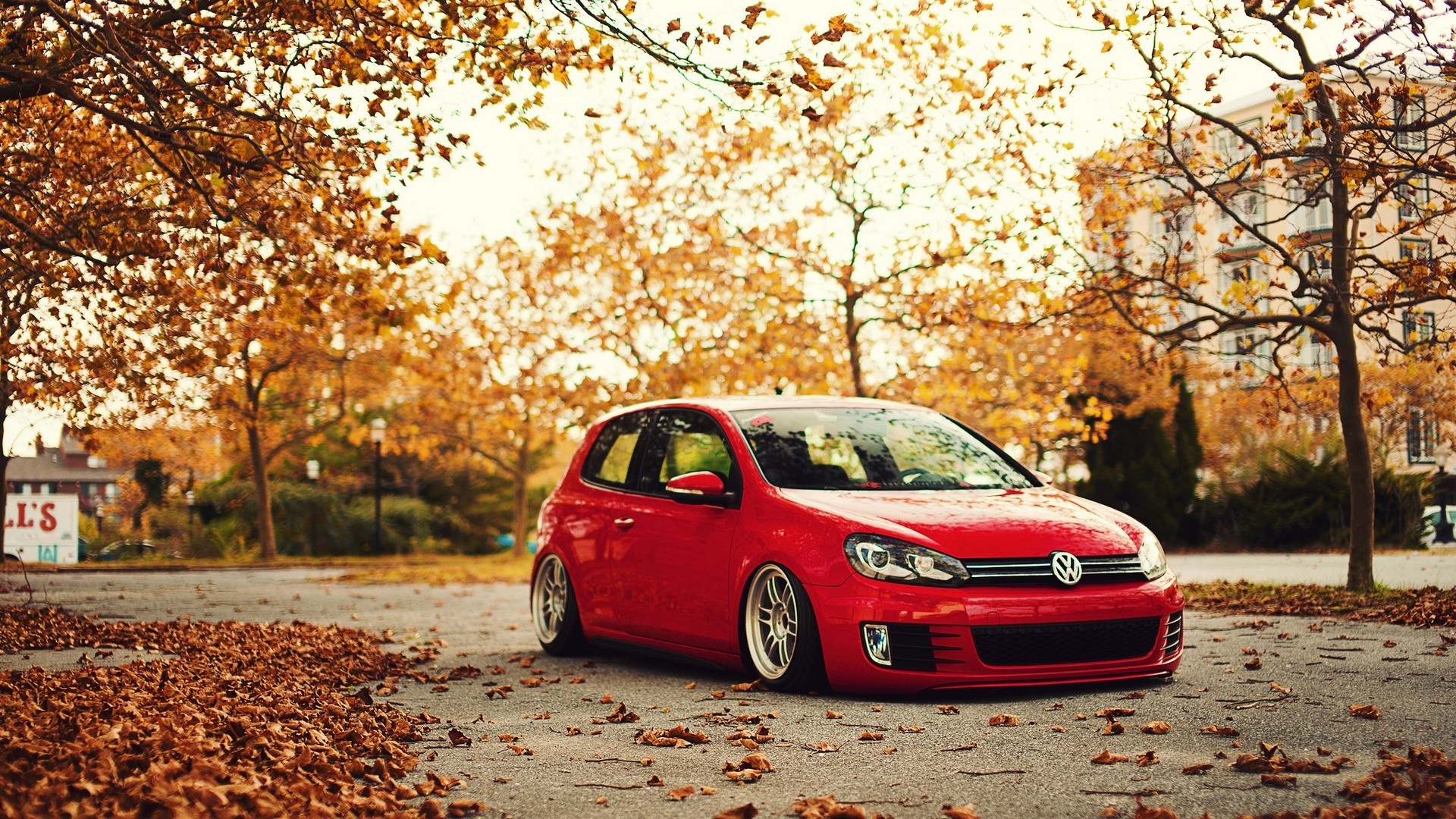 Volkswagen Golf, Red car beauty, High-resolution wallpapers, Striking visuals, 1920x1080 Full HD Desktop