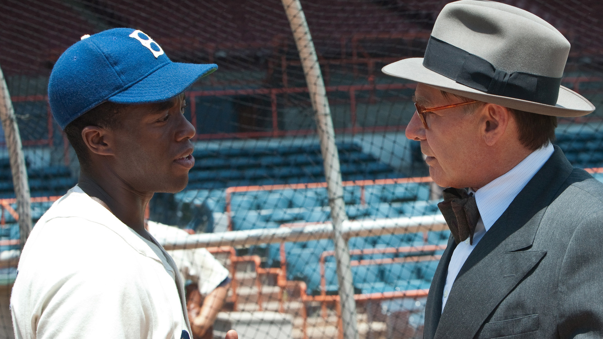 Chadwick Boseman and Harrison Ford, 42 (Movie) Wallpaper, 1920x1080 Full HD Desktop
