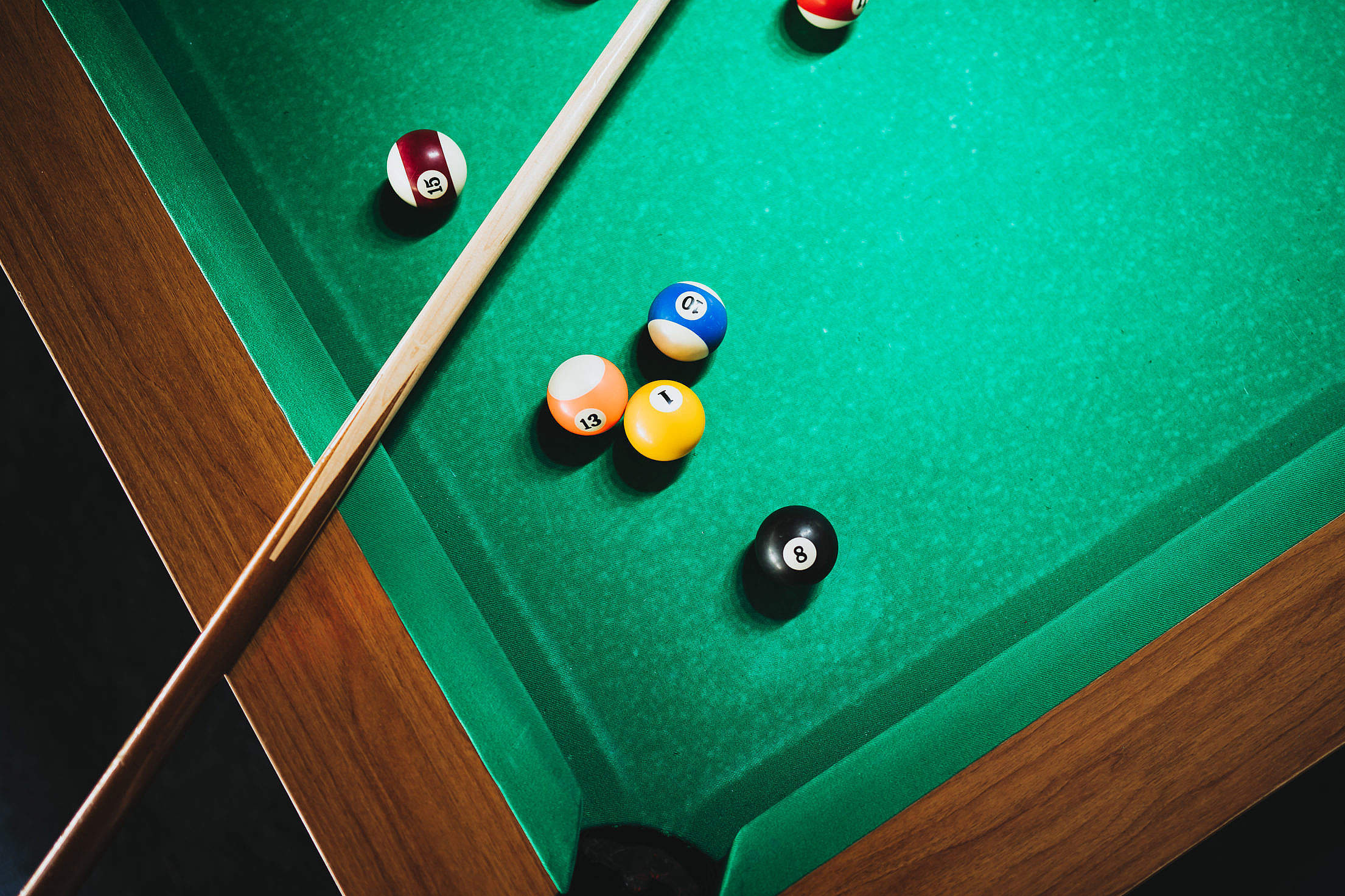 Cue on pool table, Free stock photo, Recreation, Cue sports, 2210x1480 HD Desktop