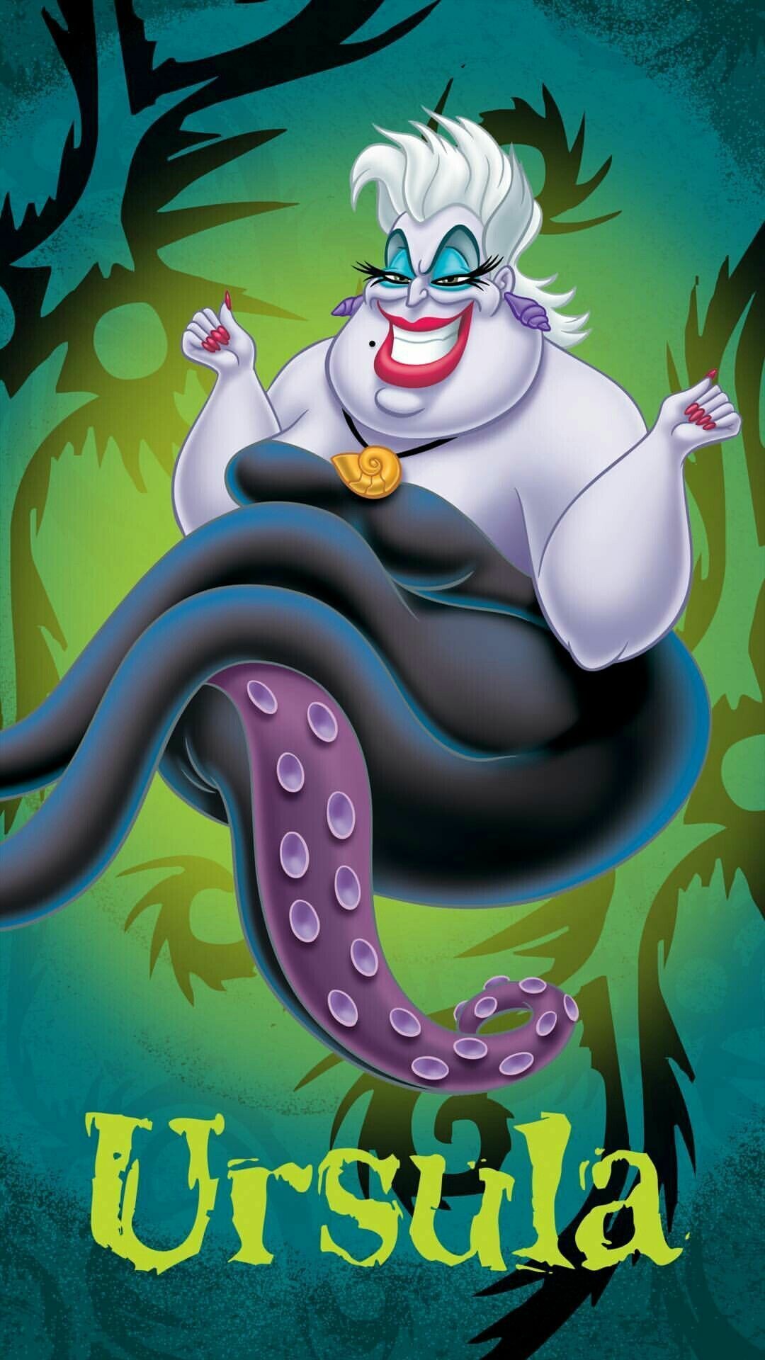 The Little Mermaid, Disney Ursula, 1080x1920 Full HD Phone