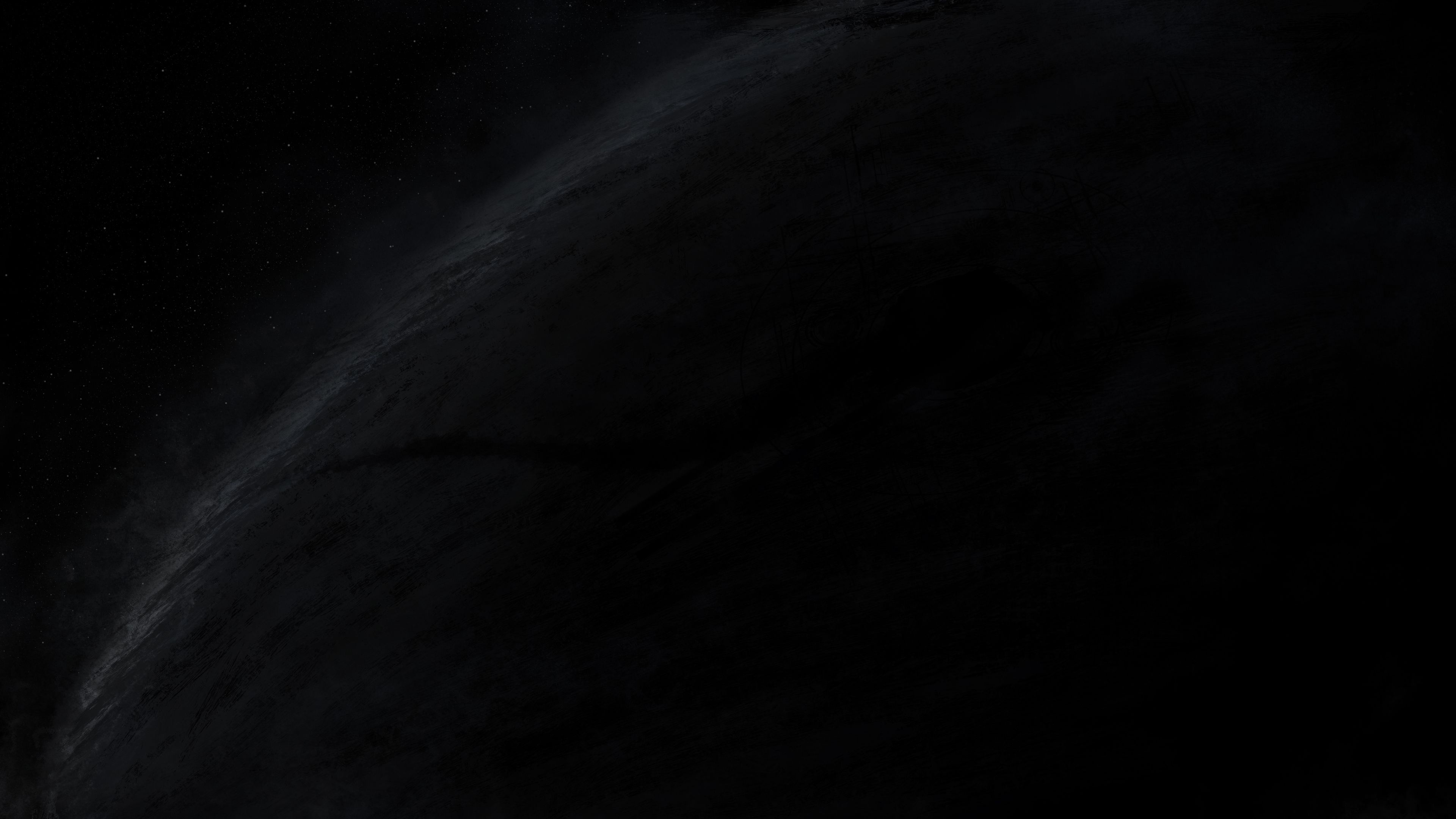 Planet surface, Dark Wallpaper, 3840x2160 4K Desktop