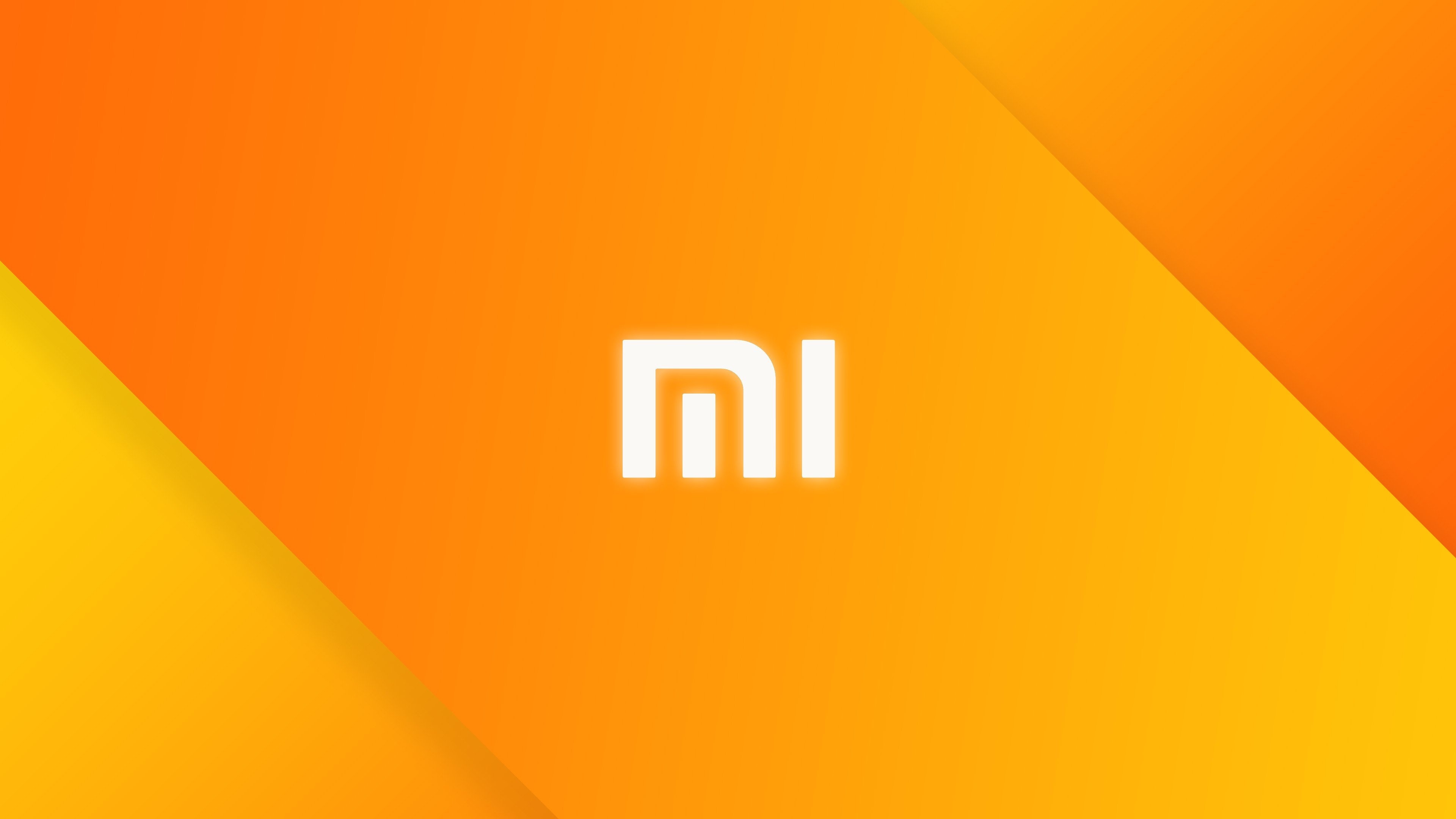 Xiaomi, Brand minimalist wallpaper, Yellow, Desktop and mobile, 3840x2160 4K Desktop