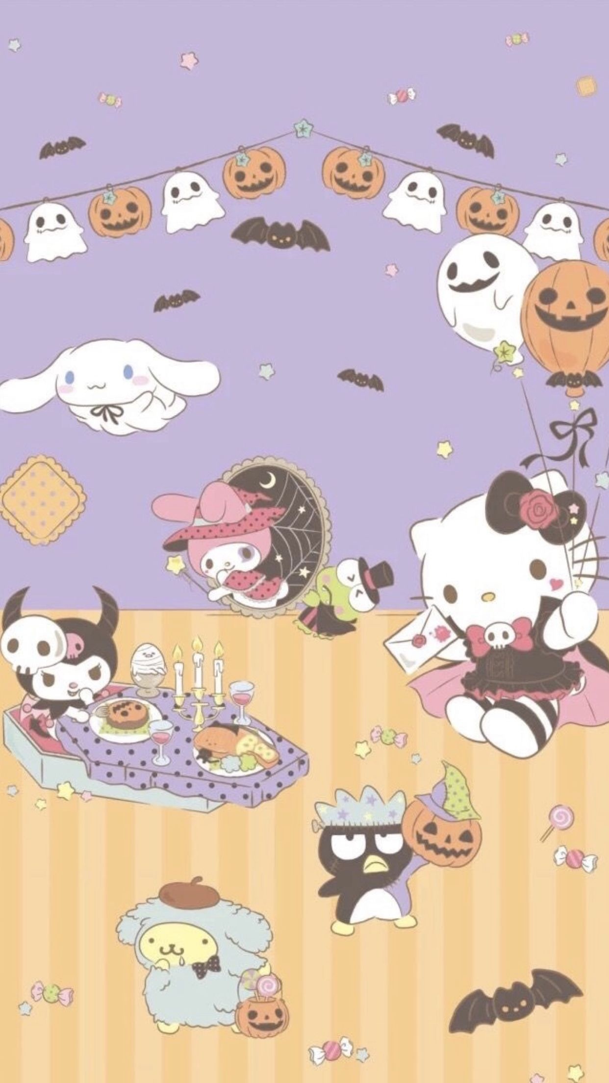 Party, Hello Kitty Halloween Wallpaper, 1250x2210 HD Phone