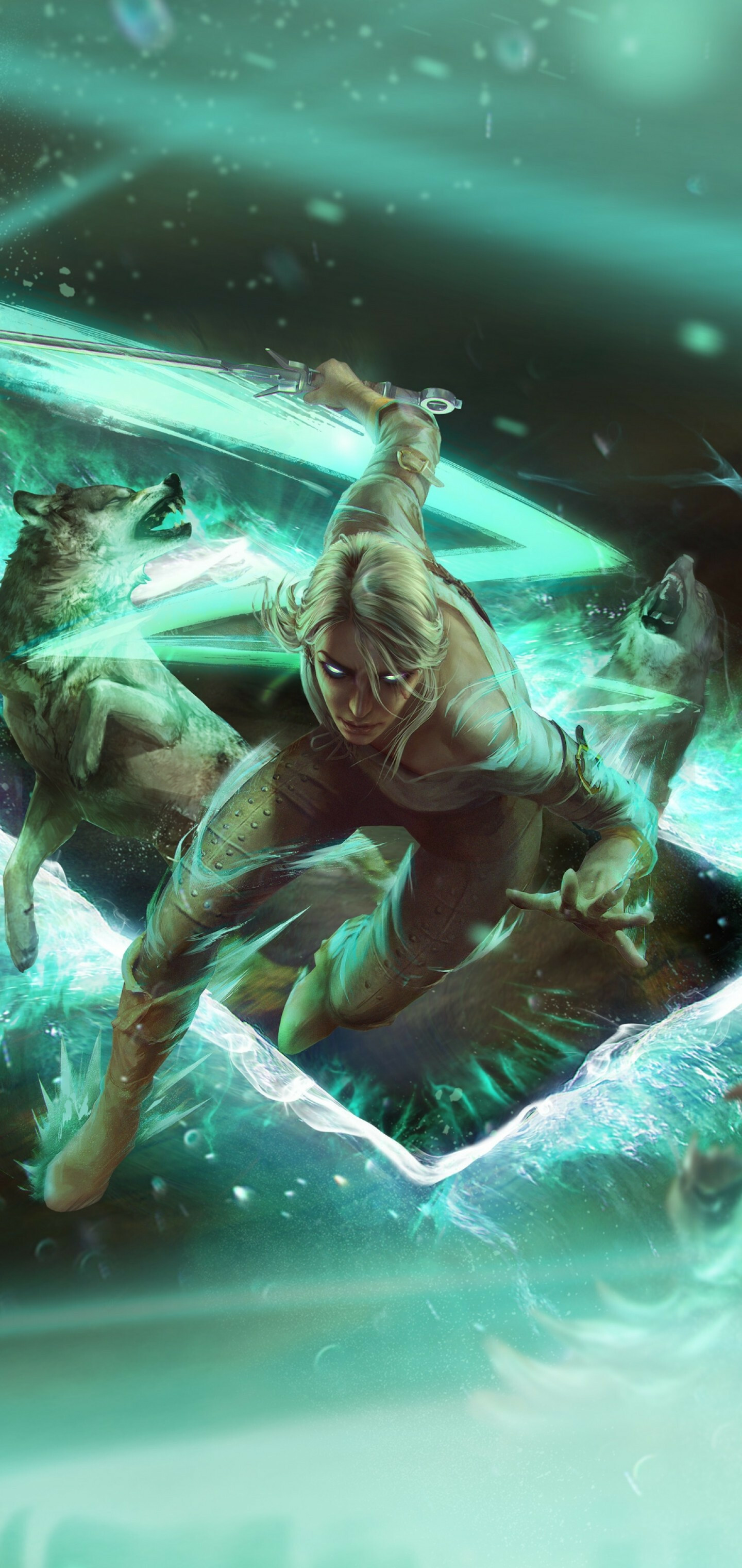 Gwent: The Witcher Card Game, Ciri, Wolves, Note 10 Plus, 1440x3040 HD Phone