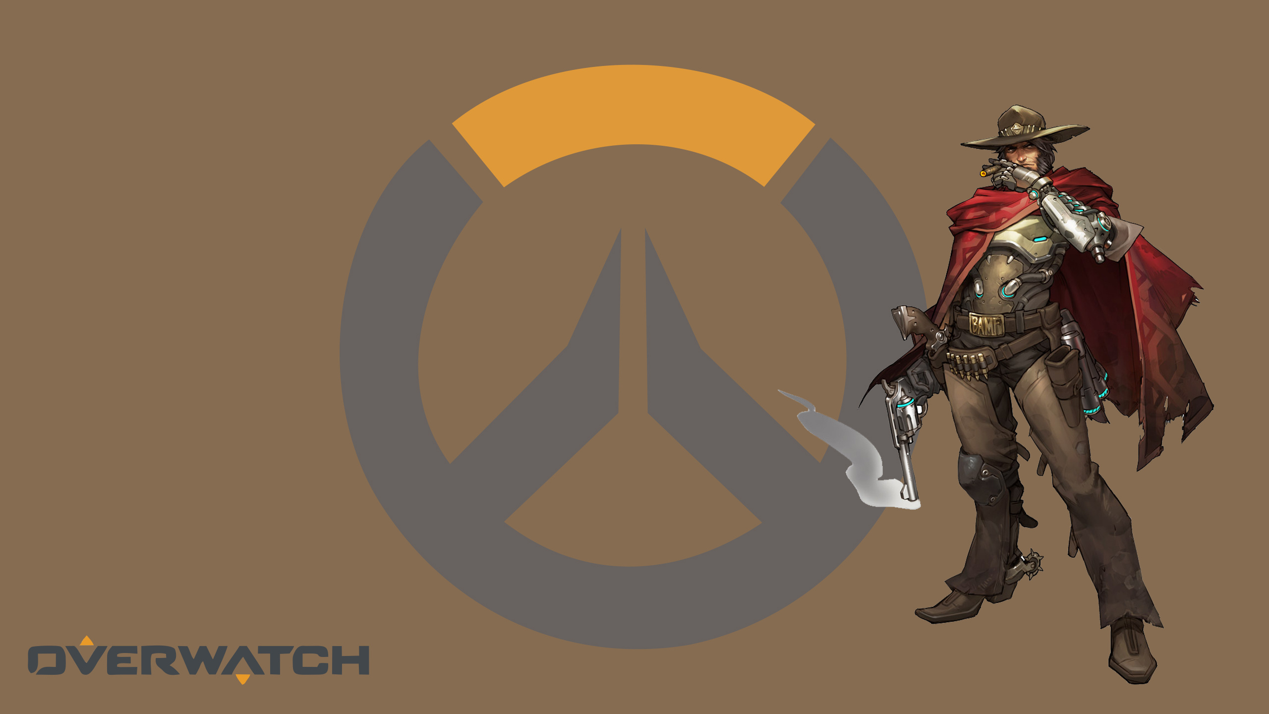 McCree, Overwatch wallpapers, Heroic gunslinger, Fearless fighter, 2560x1440 HD Desktop