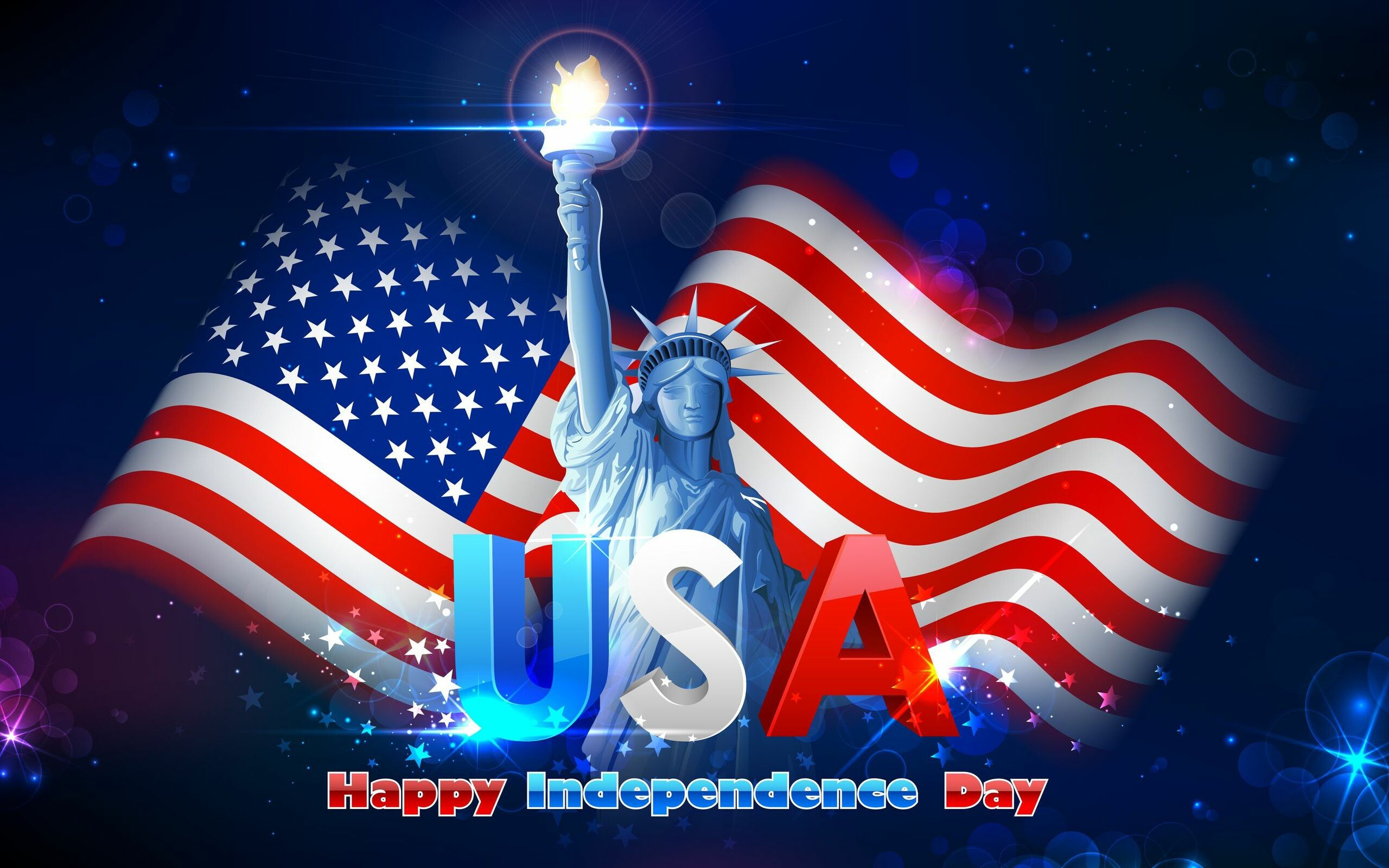 Happy 4th of July, Fireworks display, Family gatherings, Summer festivities, 2560x1600 HD Desktop