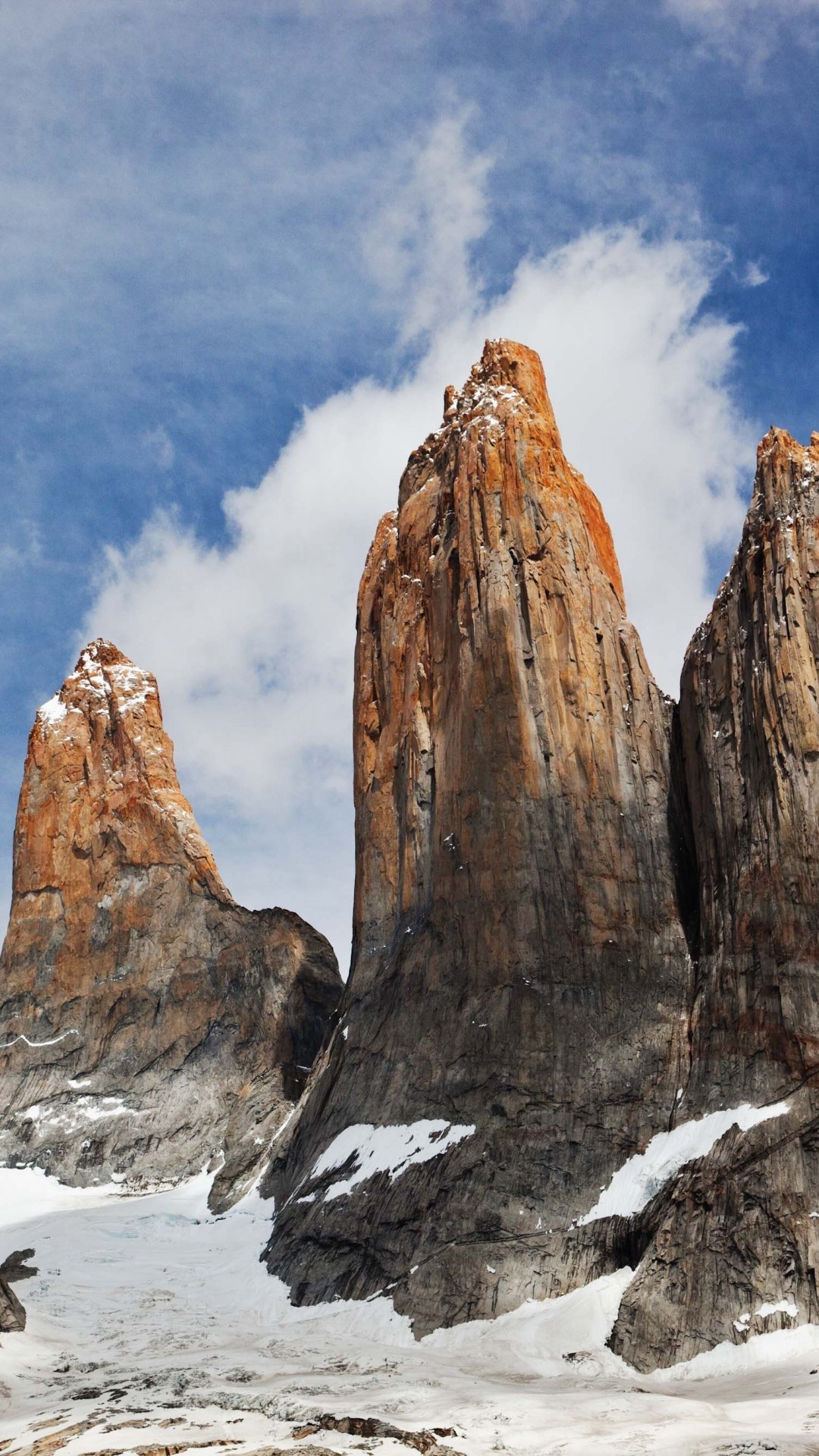 Torres del Paine, Chile sky, Mountain landscape, Nature, 1080x1920 Full HD Phone