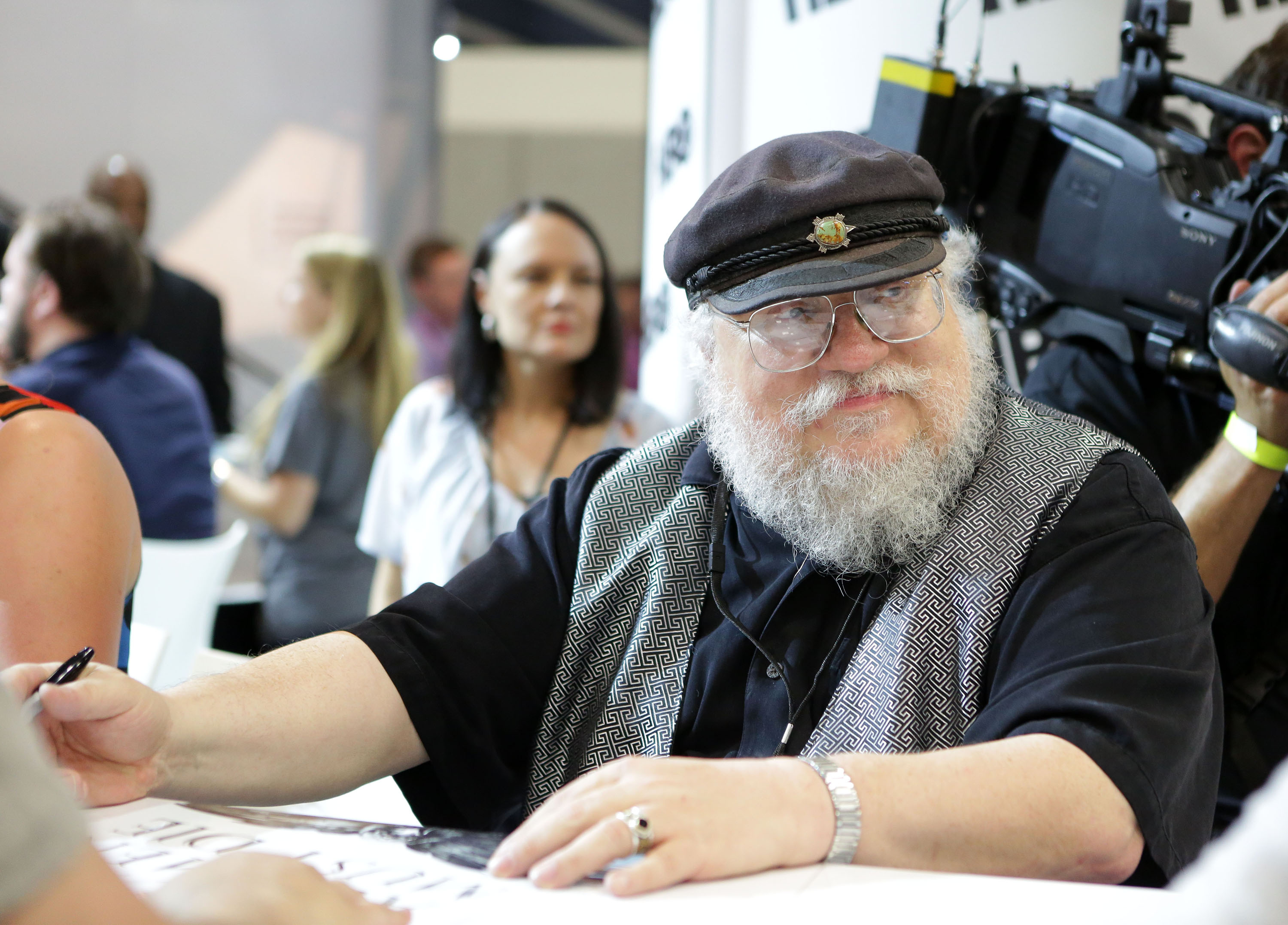 George R. R. Martin, Book discussion, Live stream, Time, 3000x2160 HD Desktop