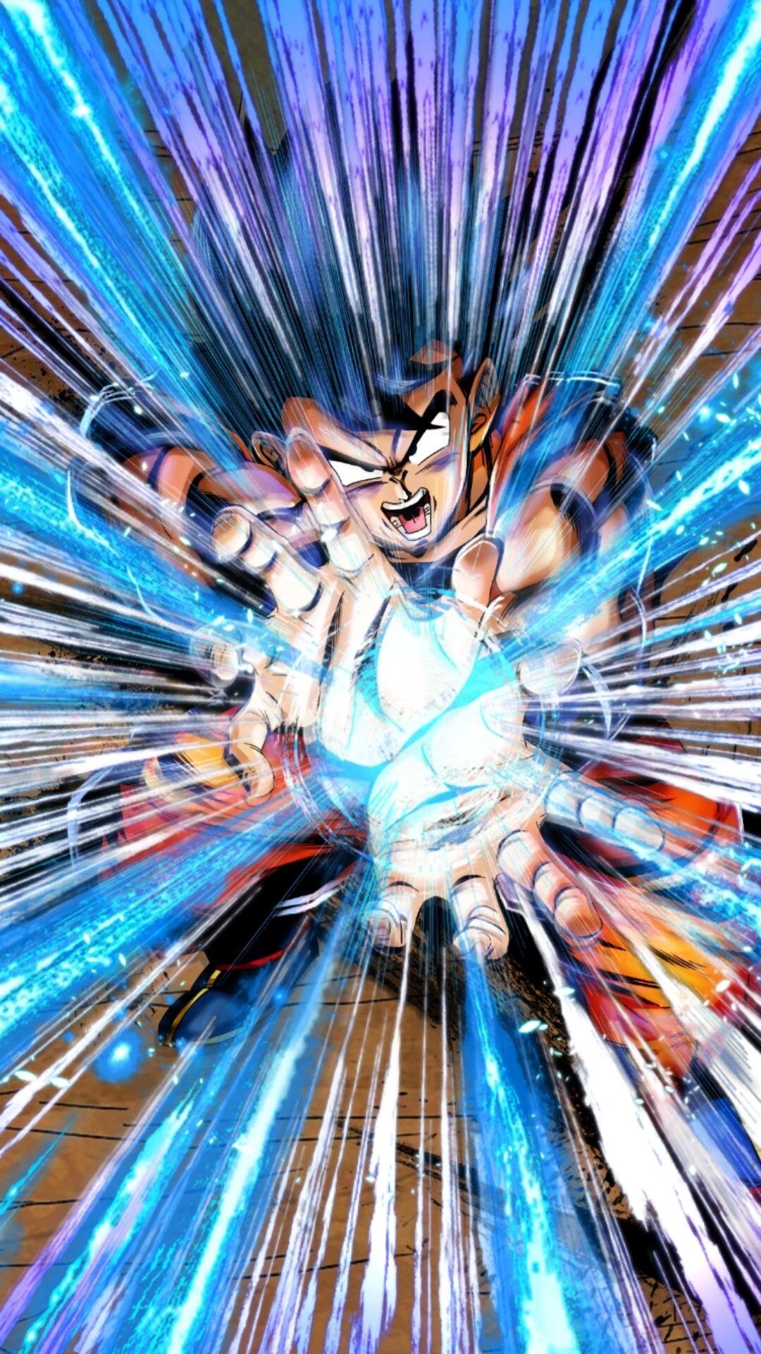 Goku Kamehameha, Dragon Ball Super, Dynamic artwork, Anime power, 1080x1920 Full HD Phone