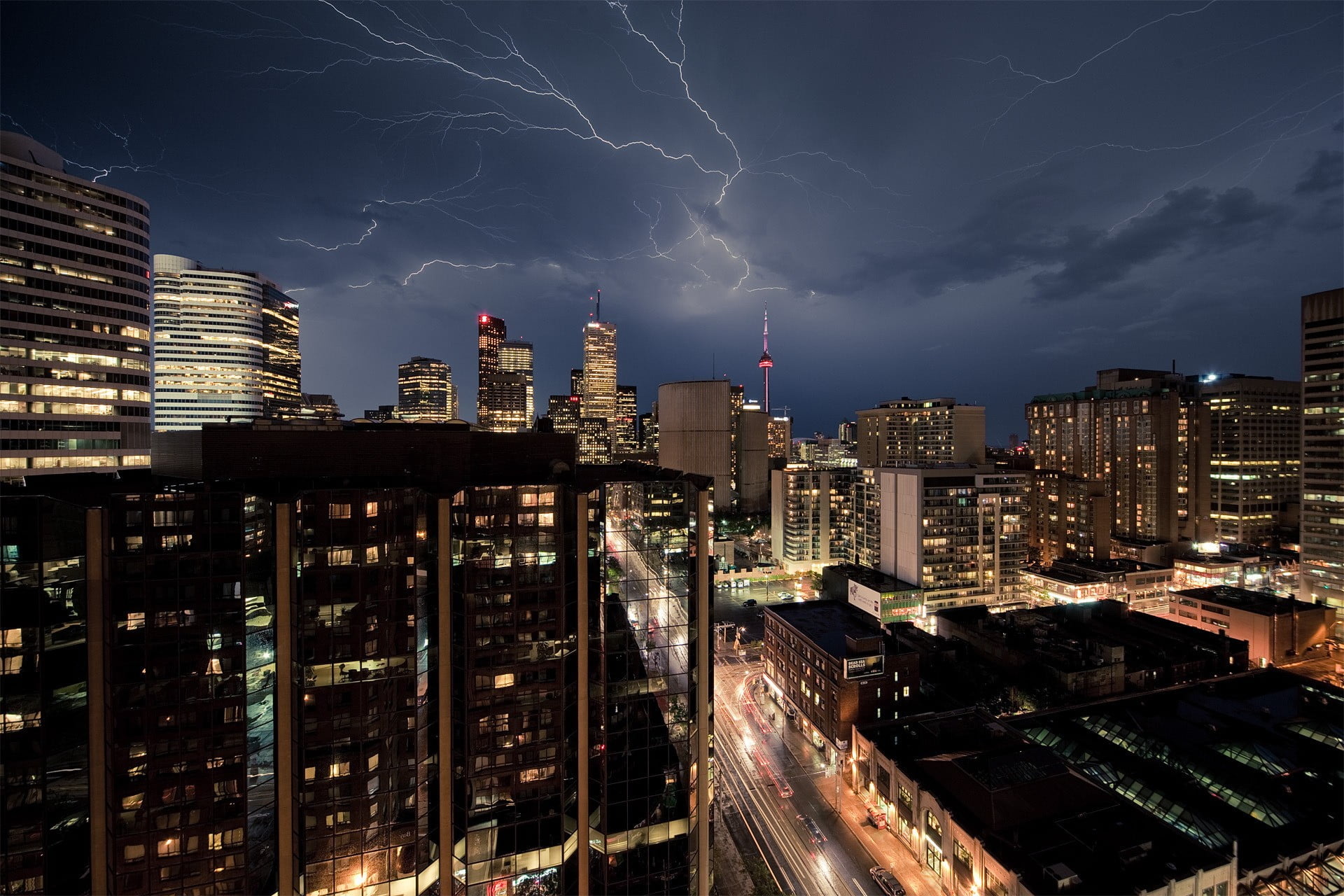 Toronto skyline, Gray skyscraper cityscape, 1920x1280 HD Desktop