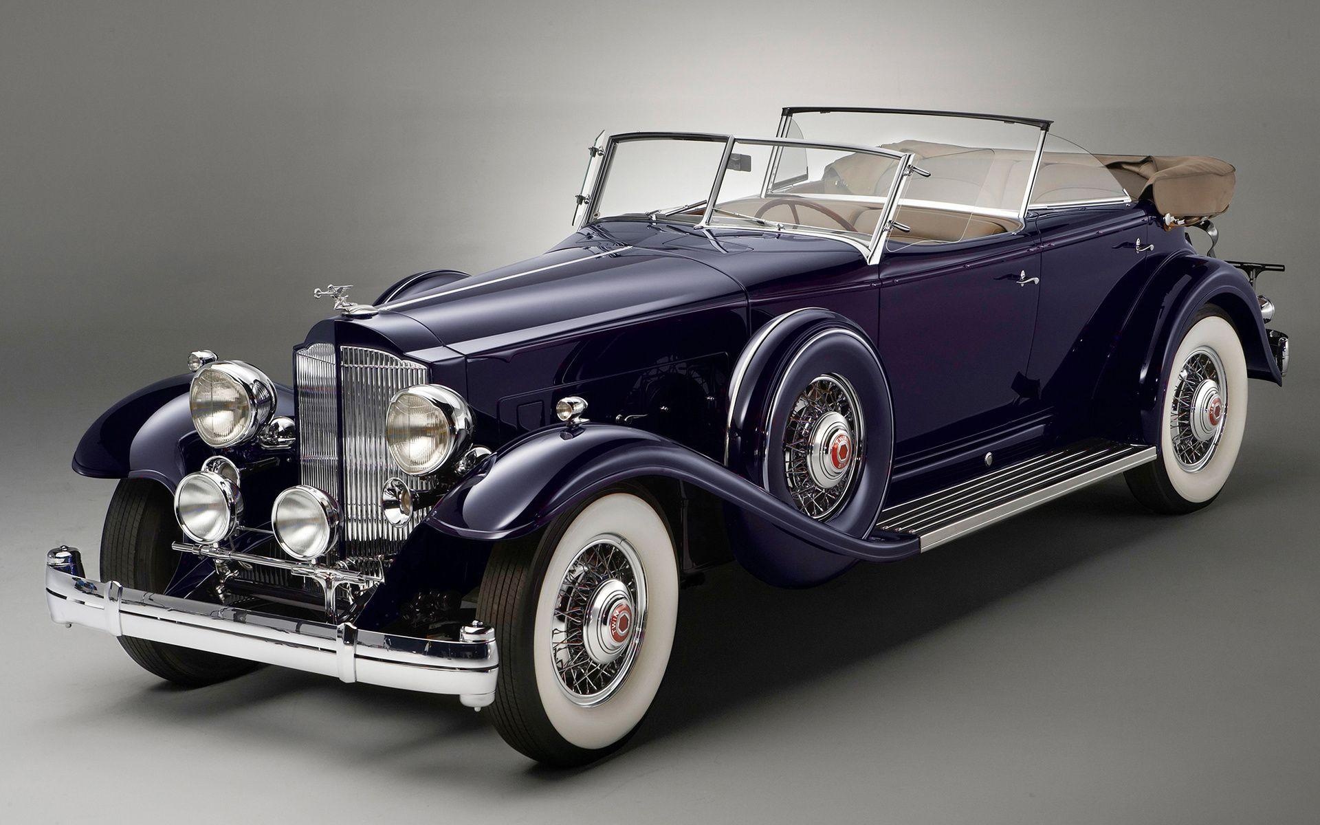 1932 Packard Twin Six, dual cowl sport phaeton, whitewall wire wheels, HD Desktop wallpaper