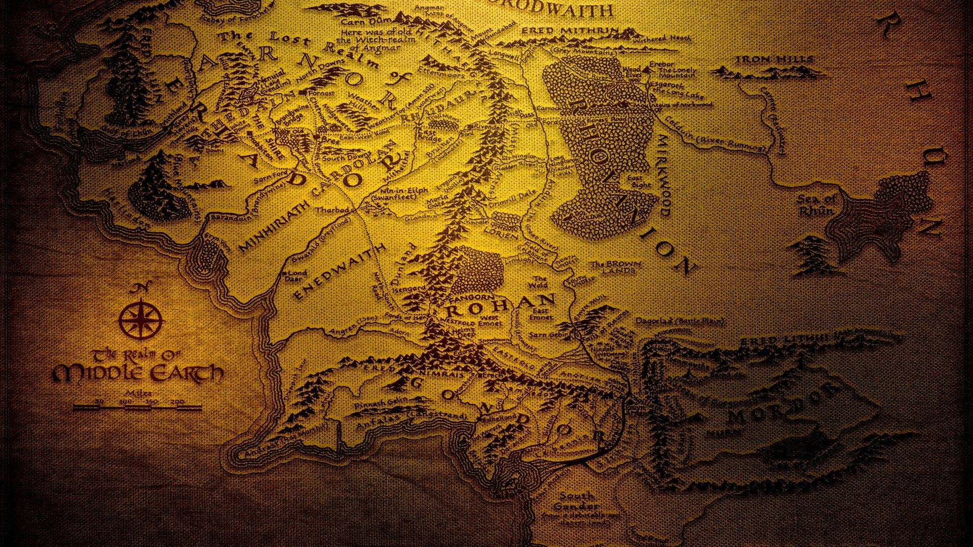 Middle-earth map, The Lord of the Rings Wallpaper, 1920x1080 Full HD Desktop