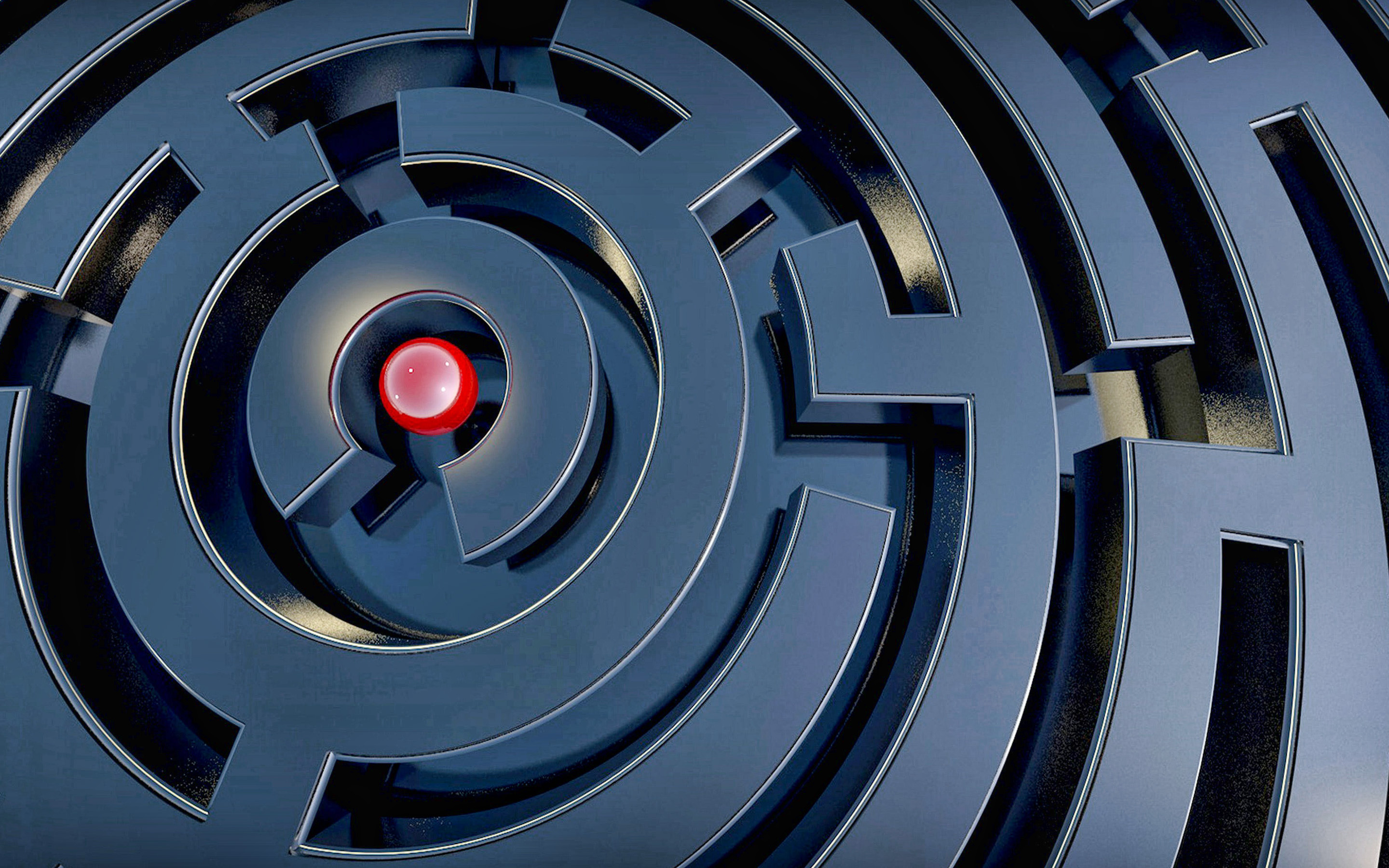 Above view, Search for a way, Pathfinding black maze, High-quality HD pictures, 2880x1800 HD Desktop