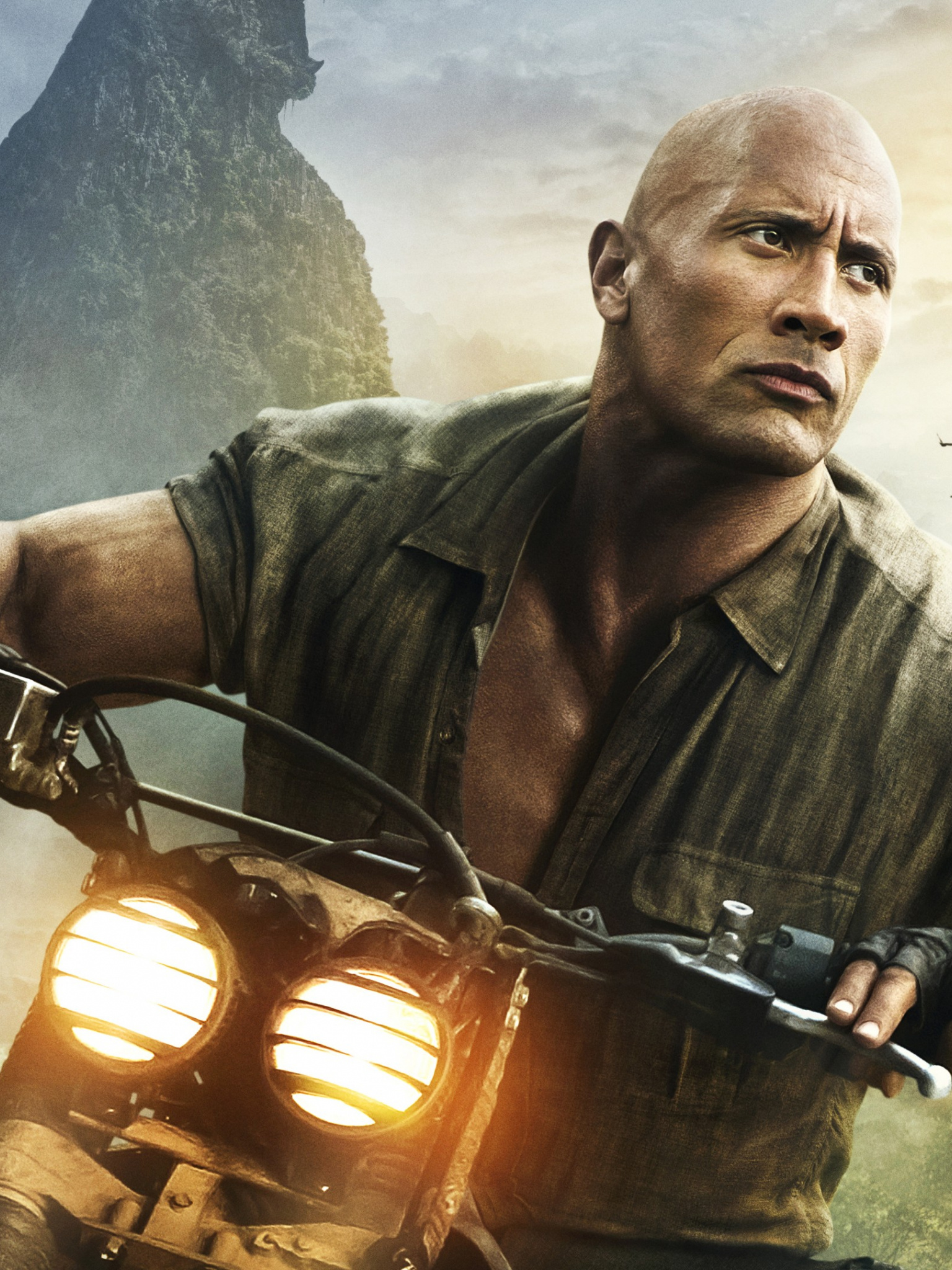 Jumanji: Welcome to the Jungle movie, Dwayne johnson 4k wallpaper, Widescreen wallpaper hd, 1540x2050 HD Phone