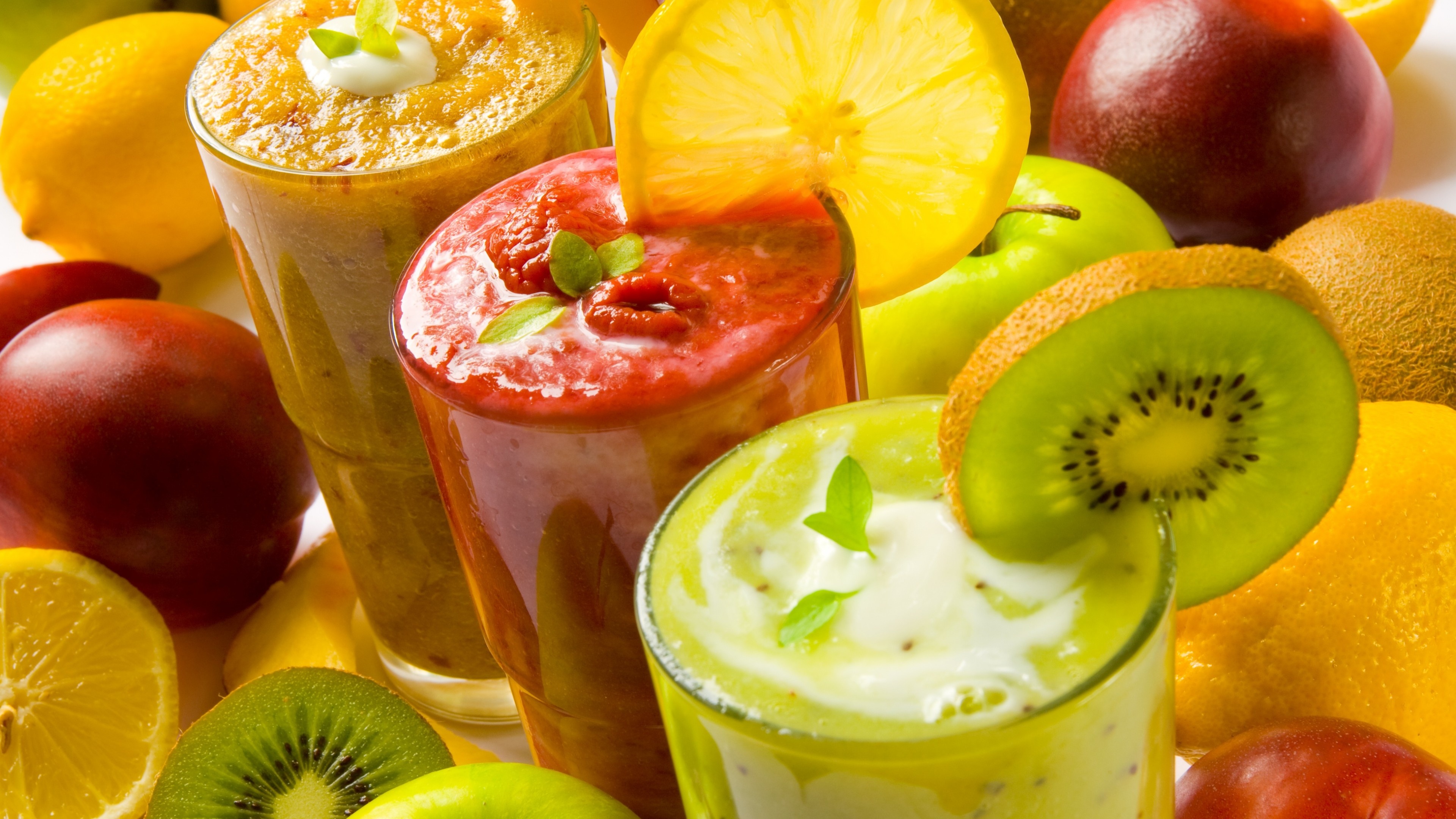 Smoothies, Kiwi Wallpaper, 3840x2160 4K Desktop