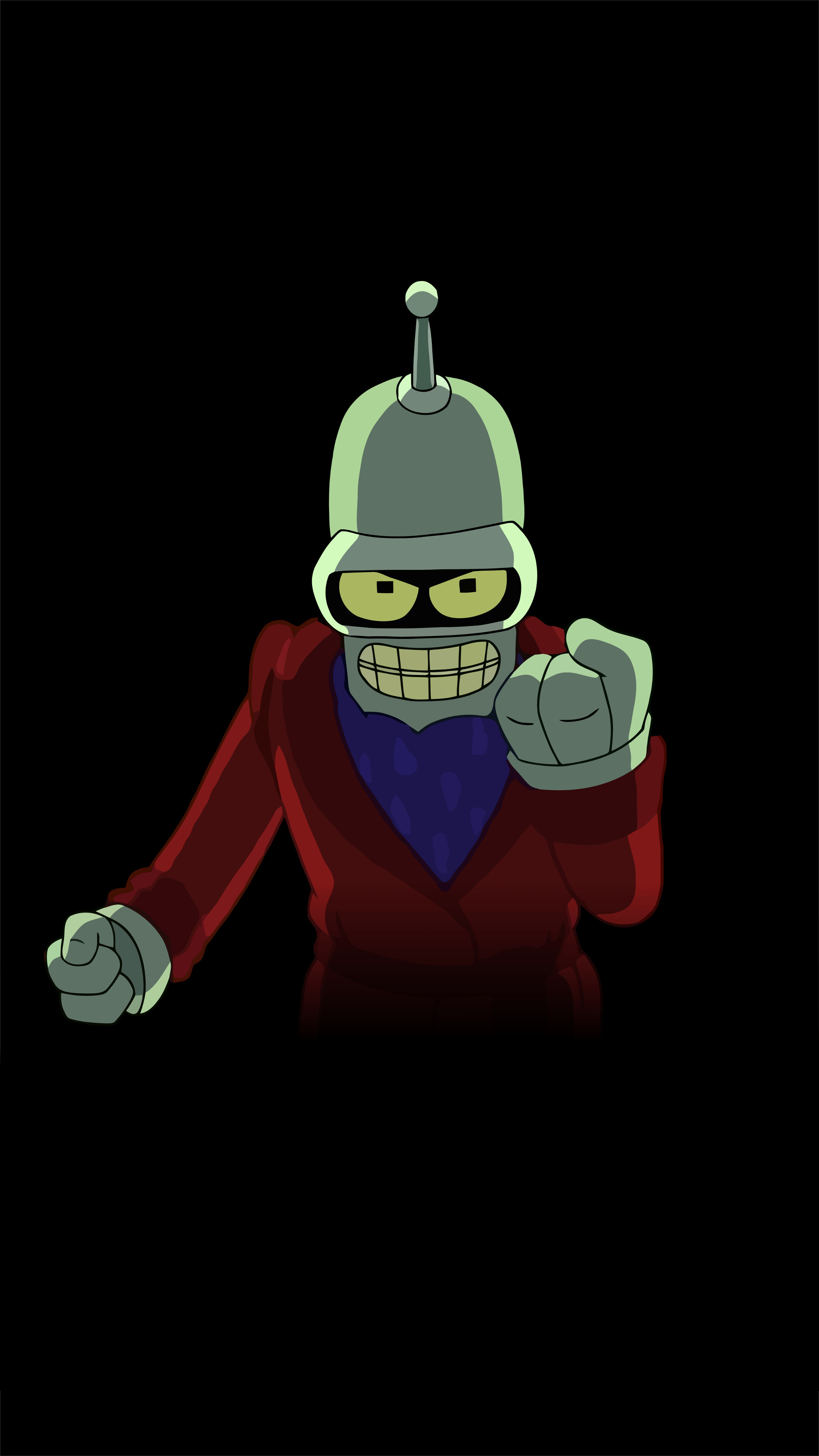 Futurama animation, Bender Rodriguez wallpaper, Funny phone background, Colorful visuals, 2160x3840 4K Phone