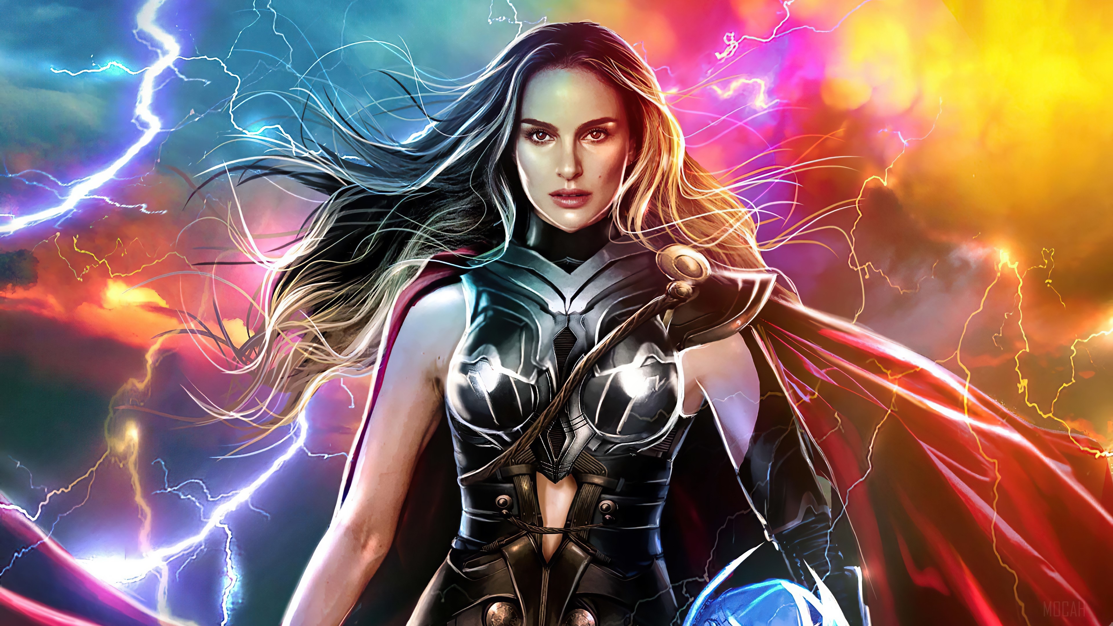 Female Mighty Thor, Jane Foster, Mjolnir art wallpapers, Popular backgrounds, 3840x2160 4K Desktop