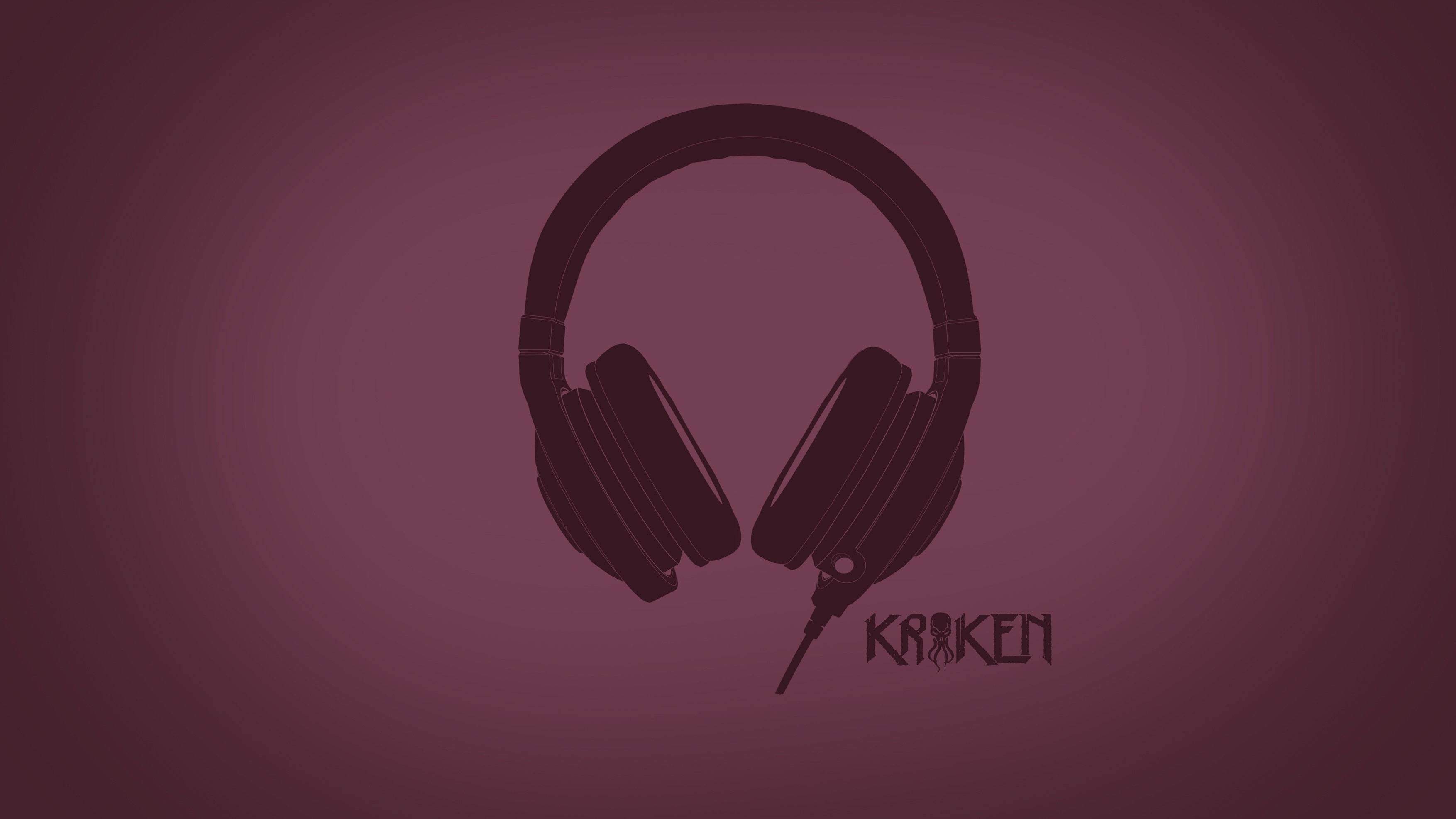 Minimalist video game illustration, High-tech headphones, Futuristic logo, Tech circle, 3510x1980 HD Desktop