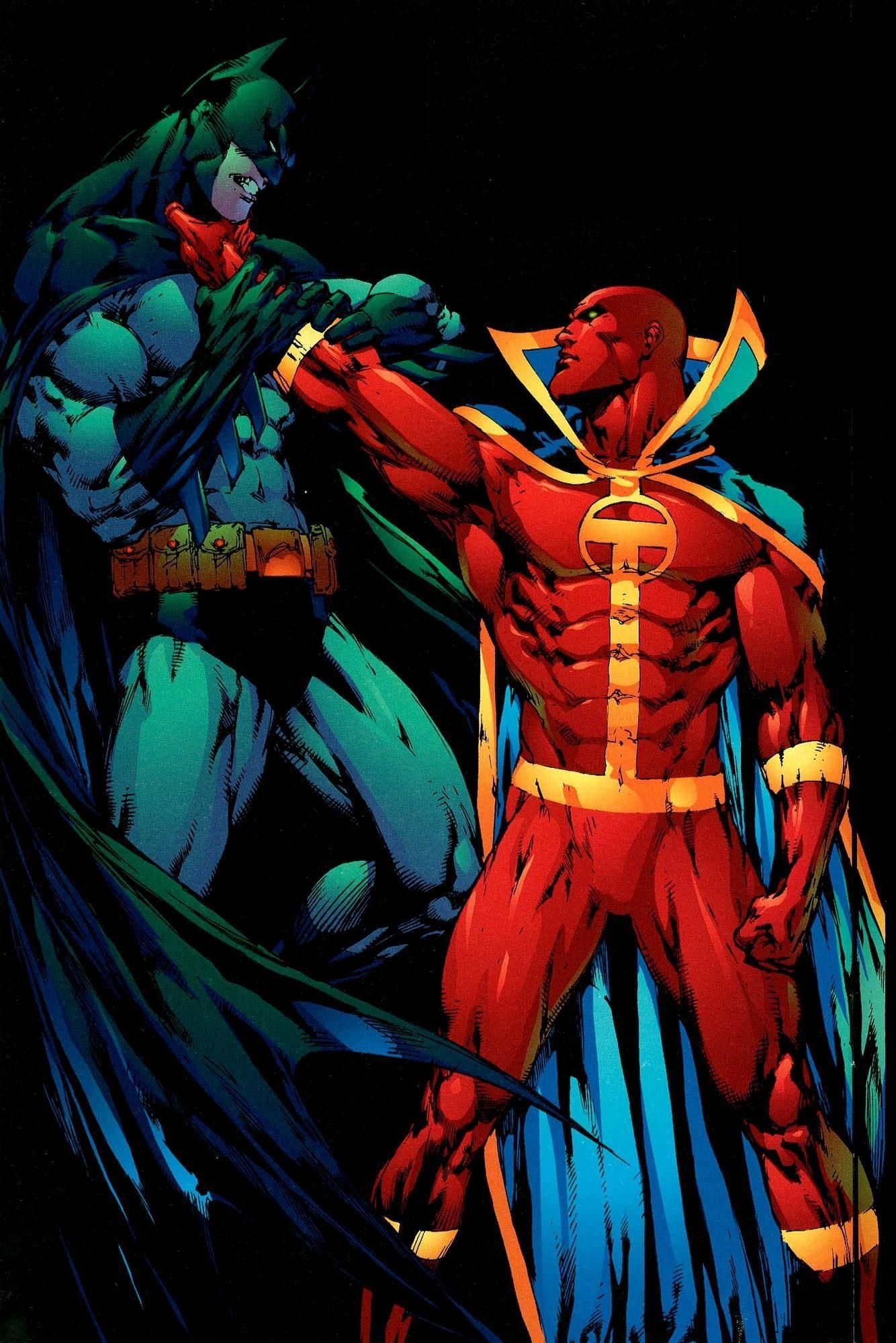 Batman vs Red Tornado, DC Comics Wallpaper, 1340x2000 HD Phone