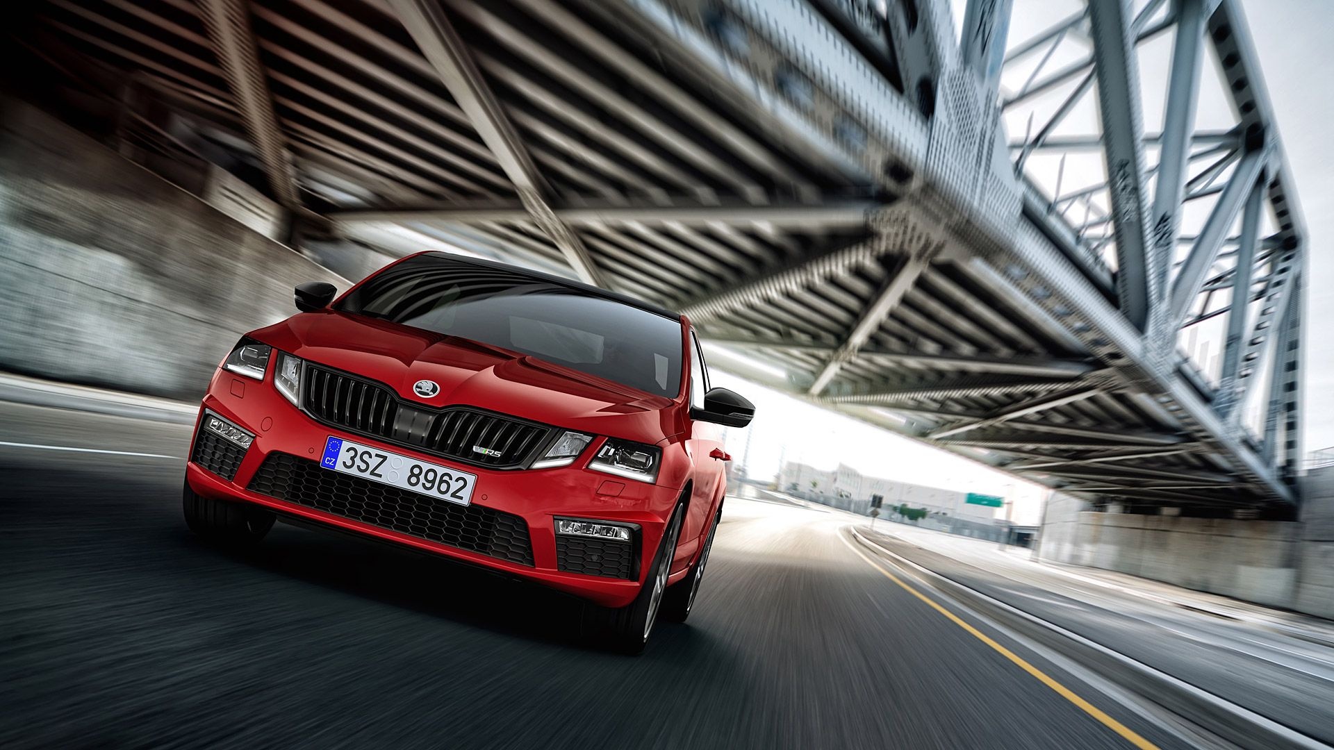 Skoda Octavia RS, High-performance sedan, Sporty design, Dynamic driving, 1920x1080 Full HD Desktop