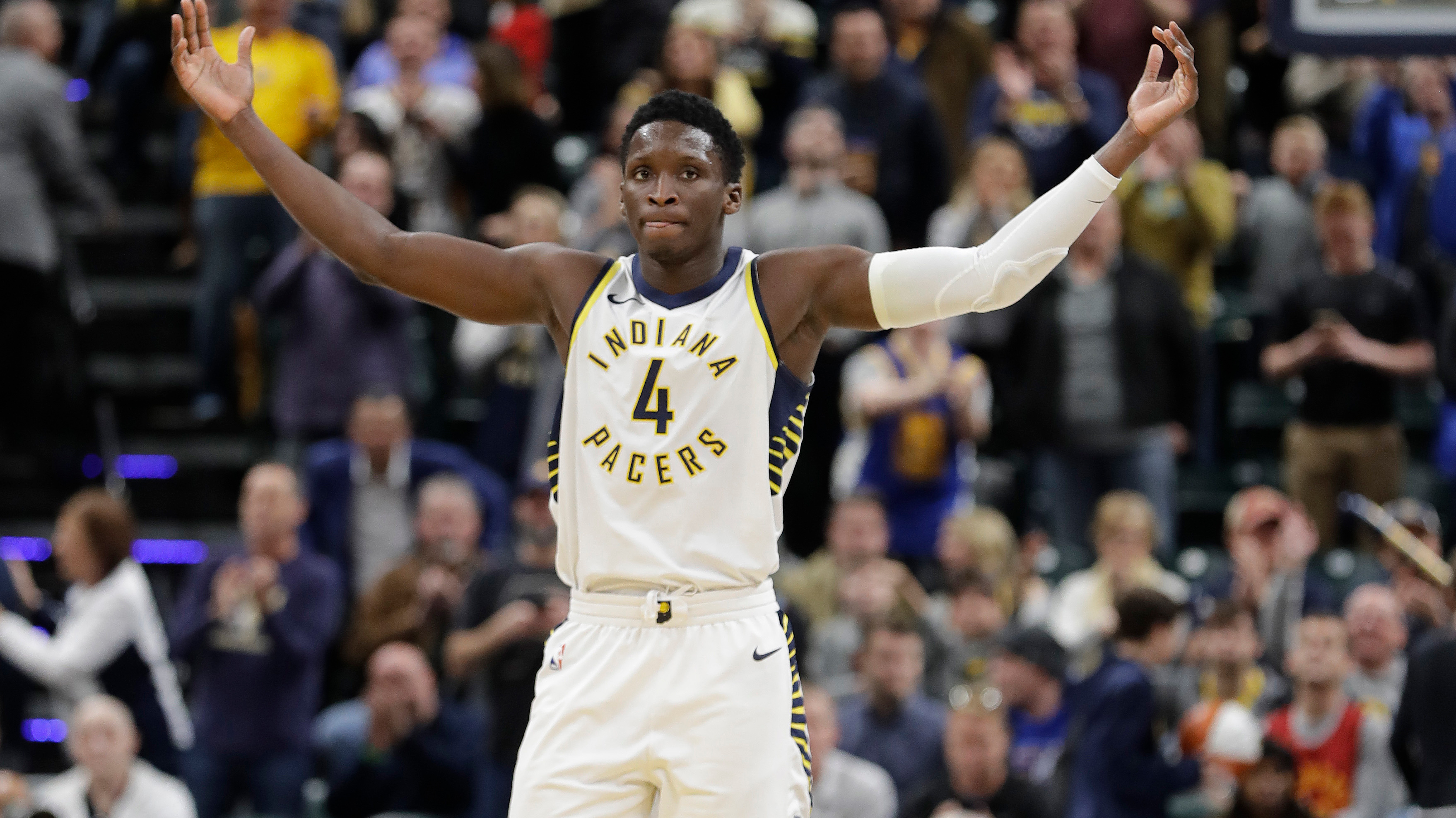 Victor Oladipo, Indiana Pacers Wallpaper, 3520x1980 HD Desktop