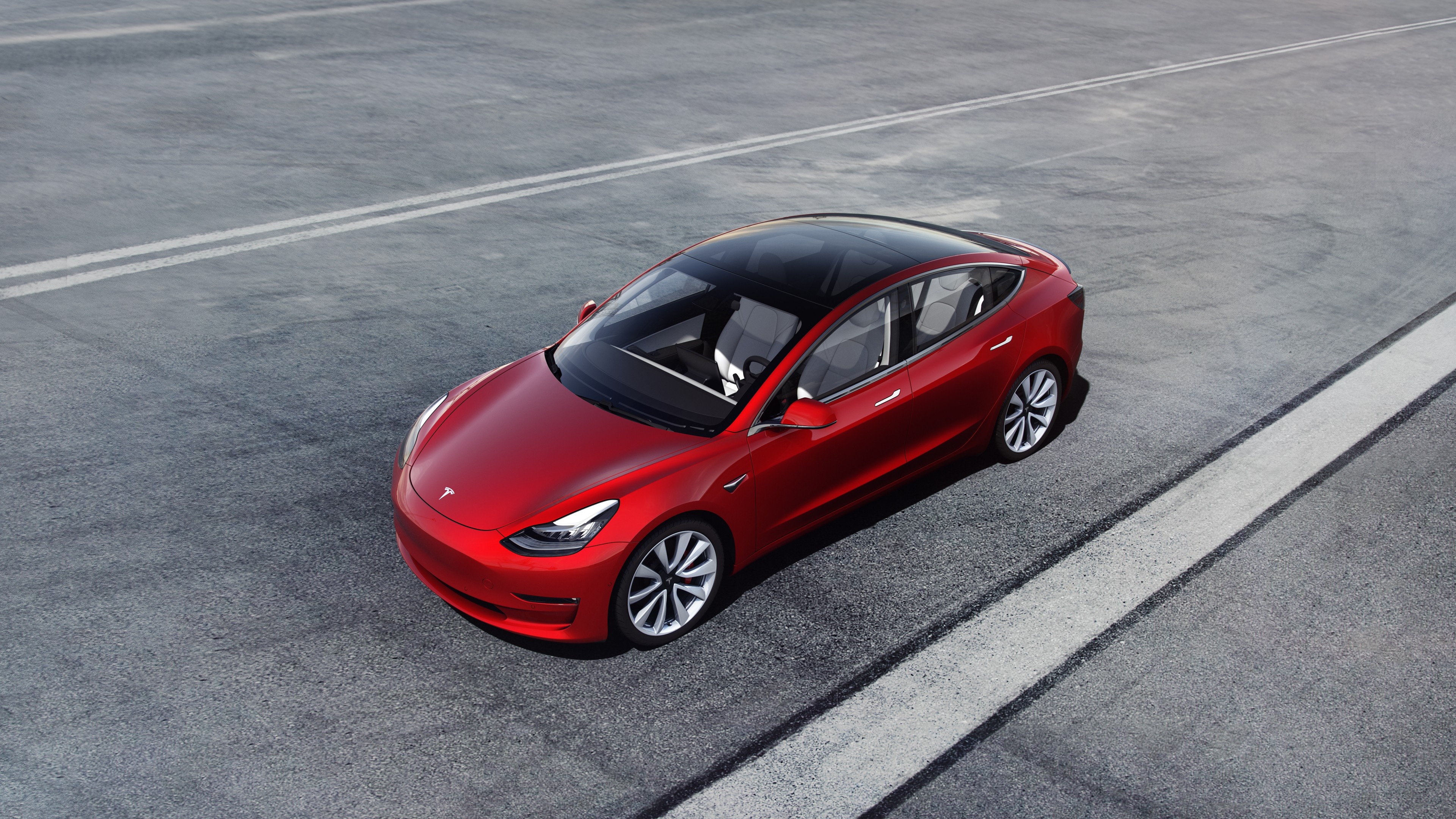 Runway, Tesla Model 3 Wallpaper, 3840x2160 4K Desktop