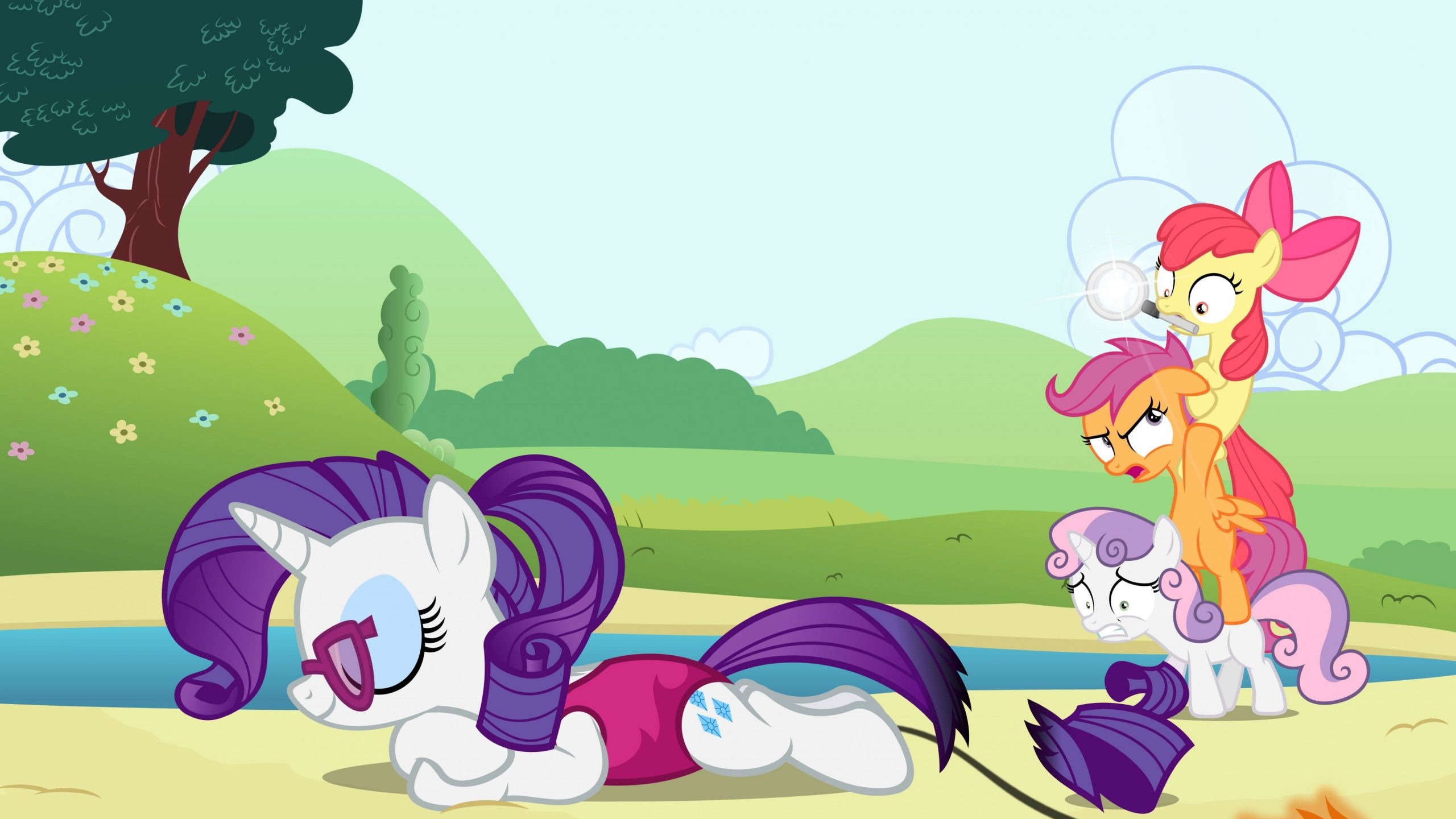 Rarity, Cutie Mark Crusaders, Sweetie Belle, Apple Bloom and Scootaloo, HD Desktop wallpaper